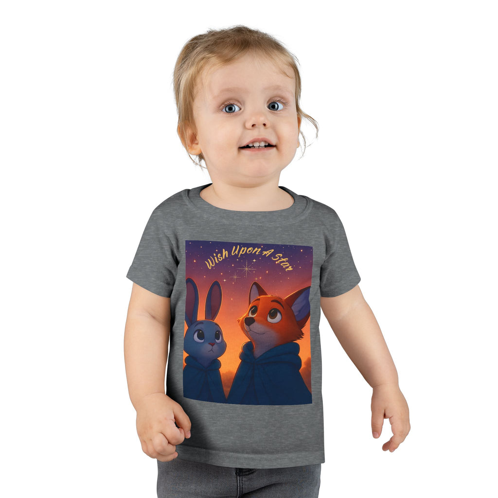 Toddler T-Shirt — "Wish Upon a Star" Fox & Bunny Graphic Tee