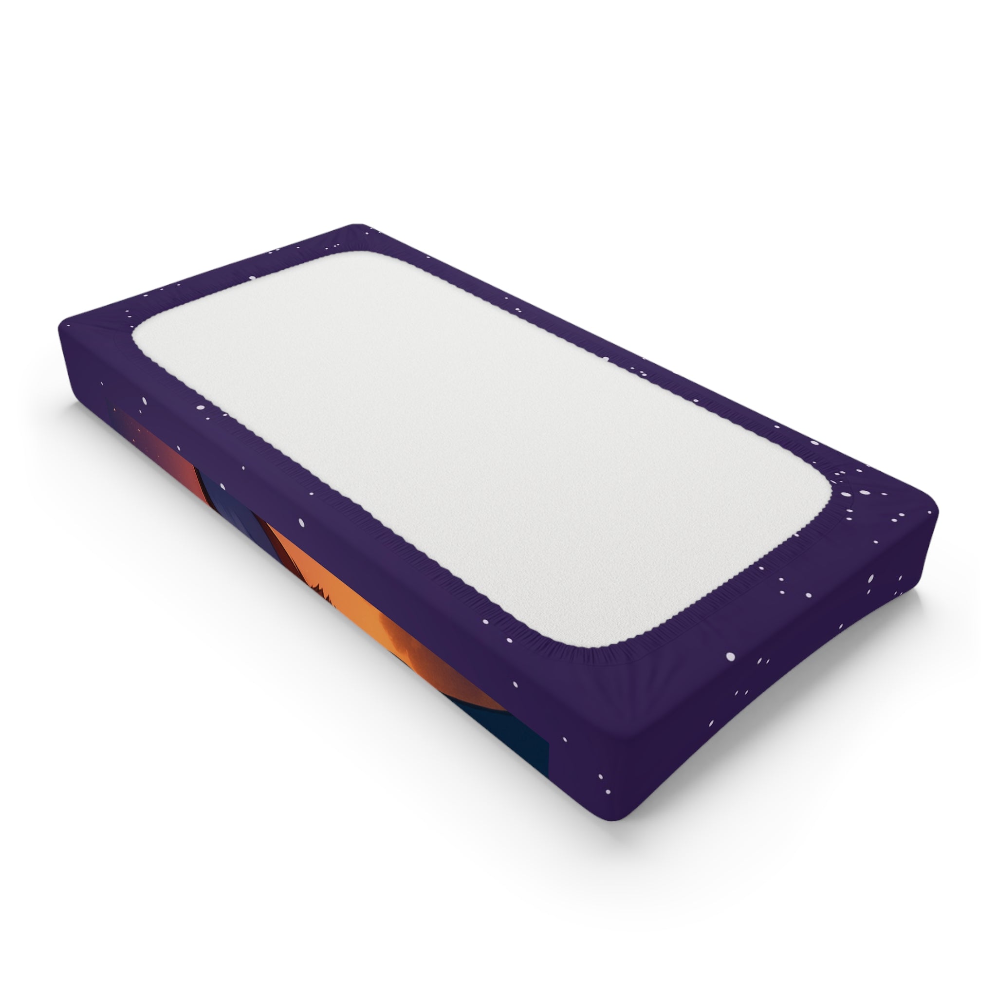 Changing Pad Cover — “Wish Upon a Star” Fox & Bunny Nursery Design