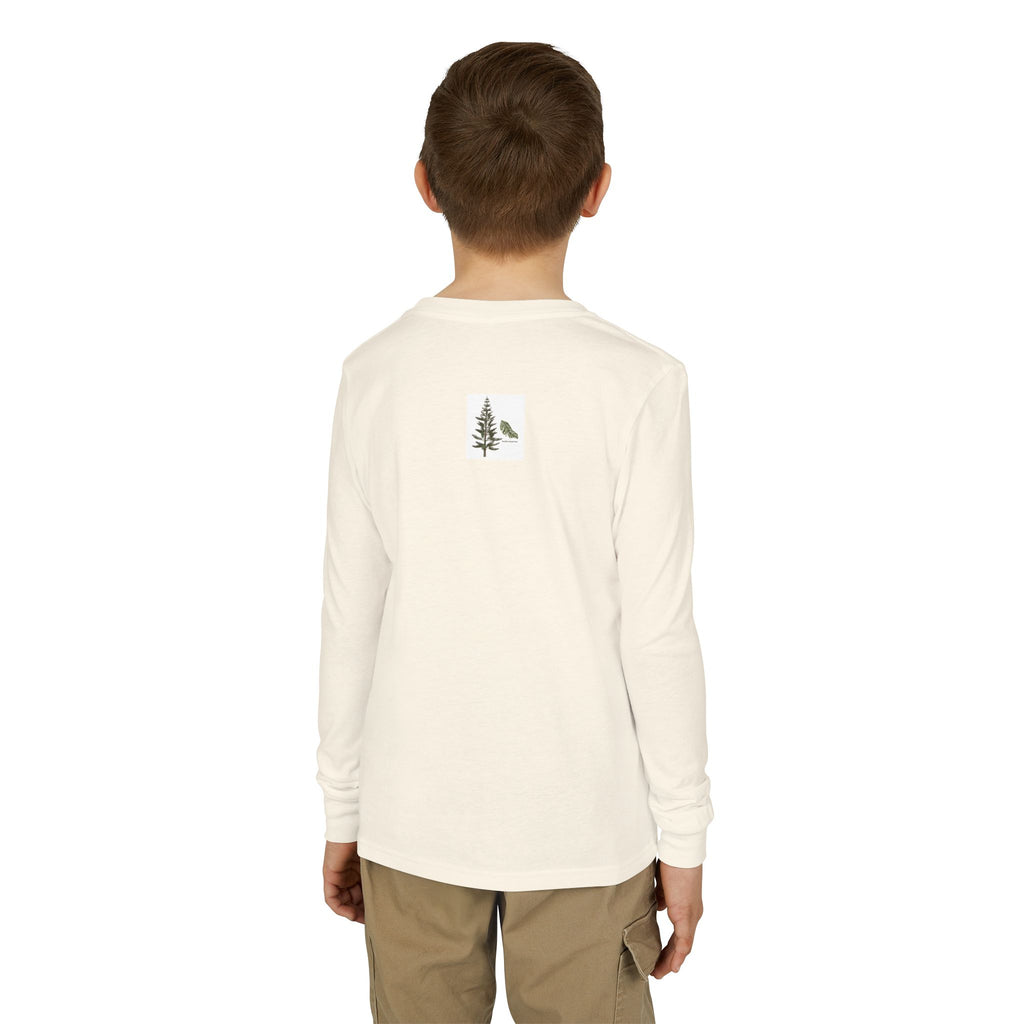 Youth Long Sleeve Tee — "Ready for Adventure" Golden Retriever Kids Shirt
