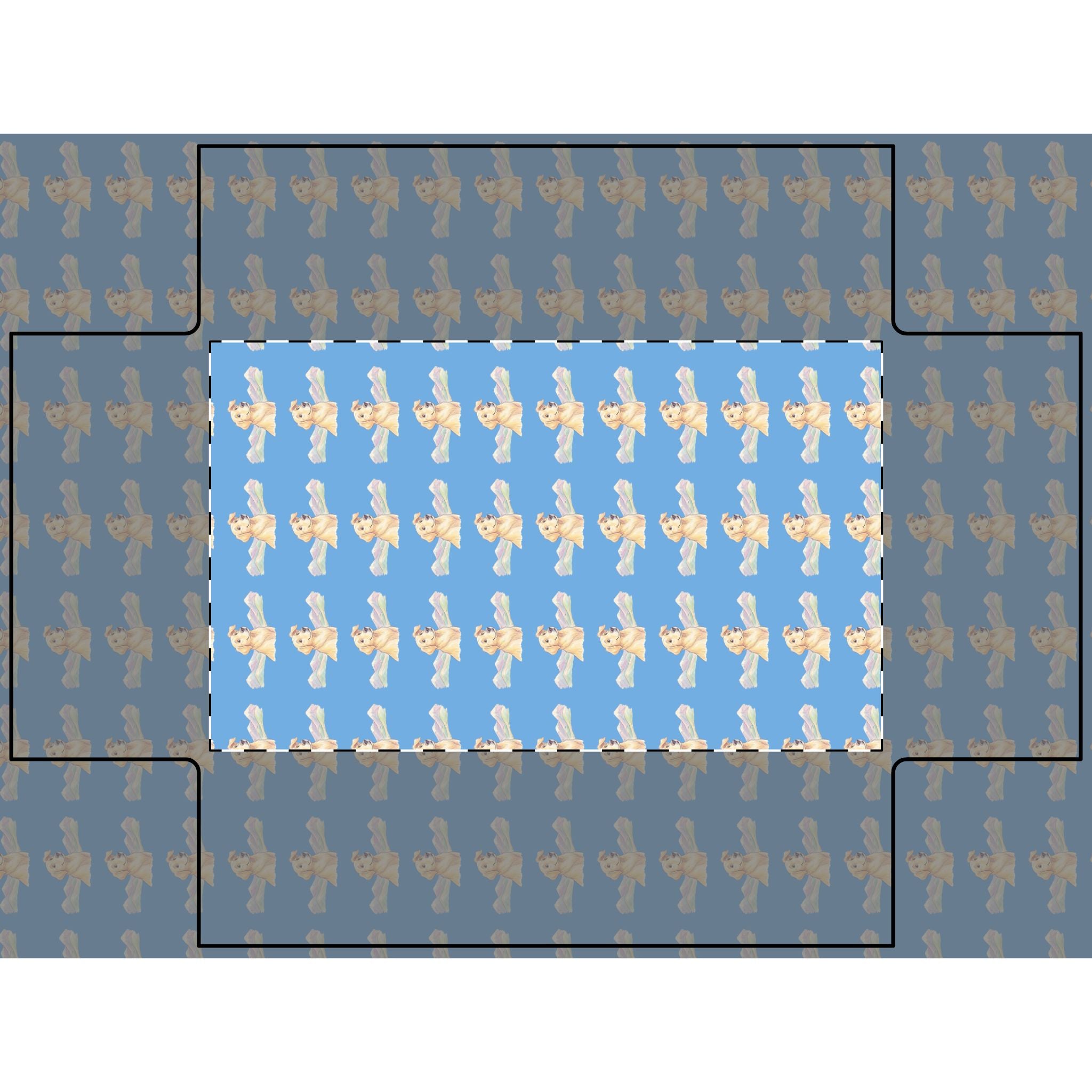 Crib Sheet – Blue golden retriever dog Pattern Fitted Baby Crib Sheet
