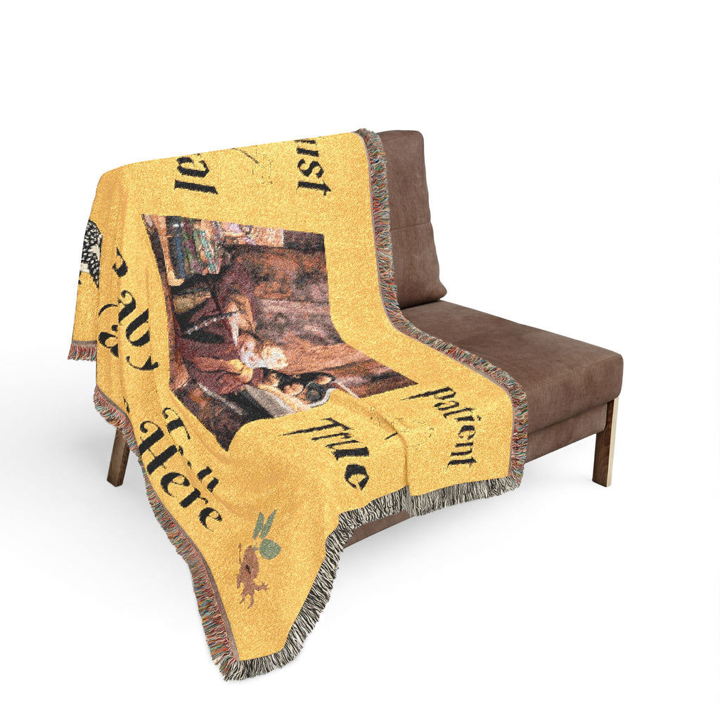 Personalized Baby Name Woven Blanket — "Just Loyal, Patient, True"  Hufflepuff Nursery Throw