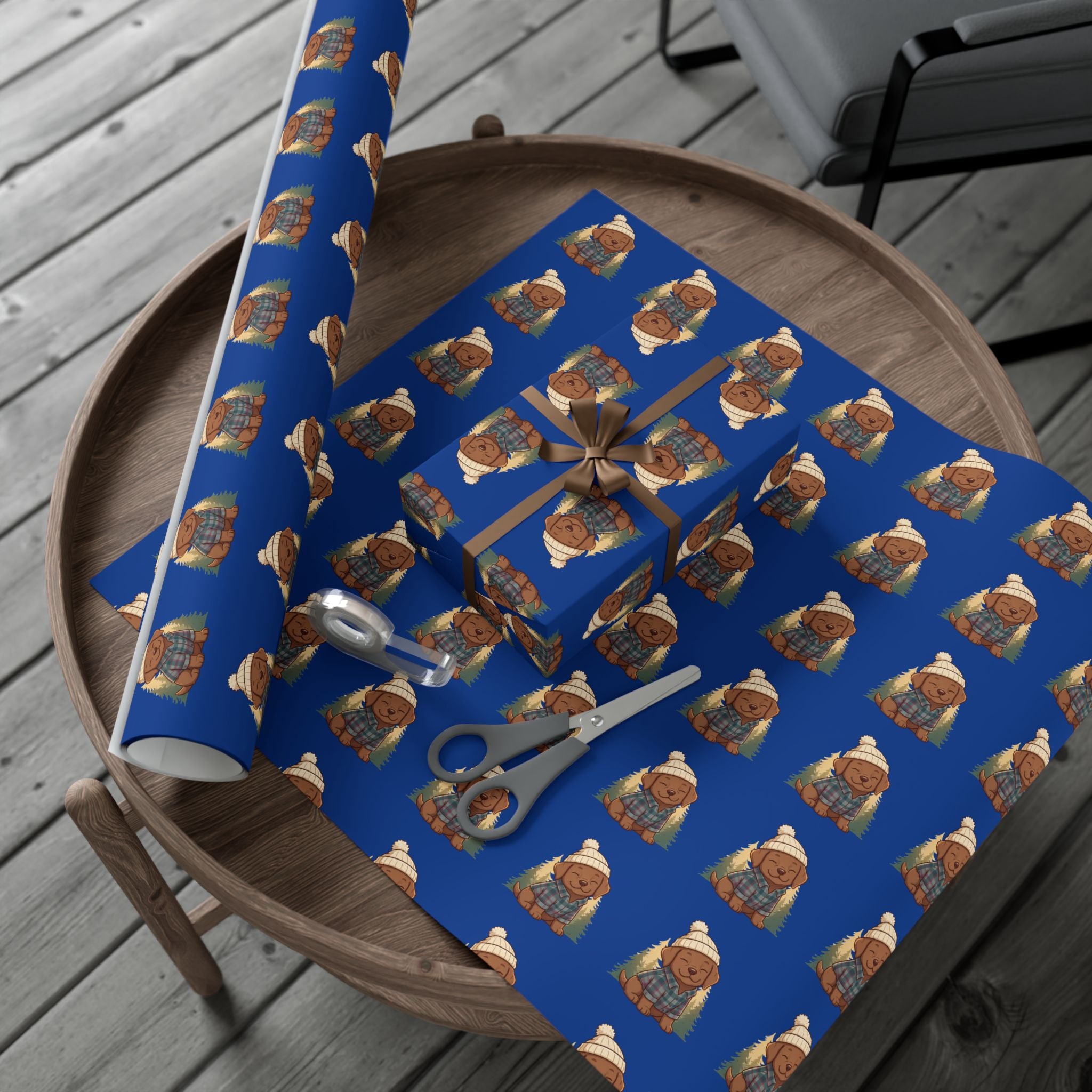 Gift Wrap Paper — Cozy Dog Pattern Wrapping Sheets
