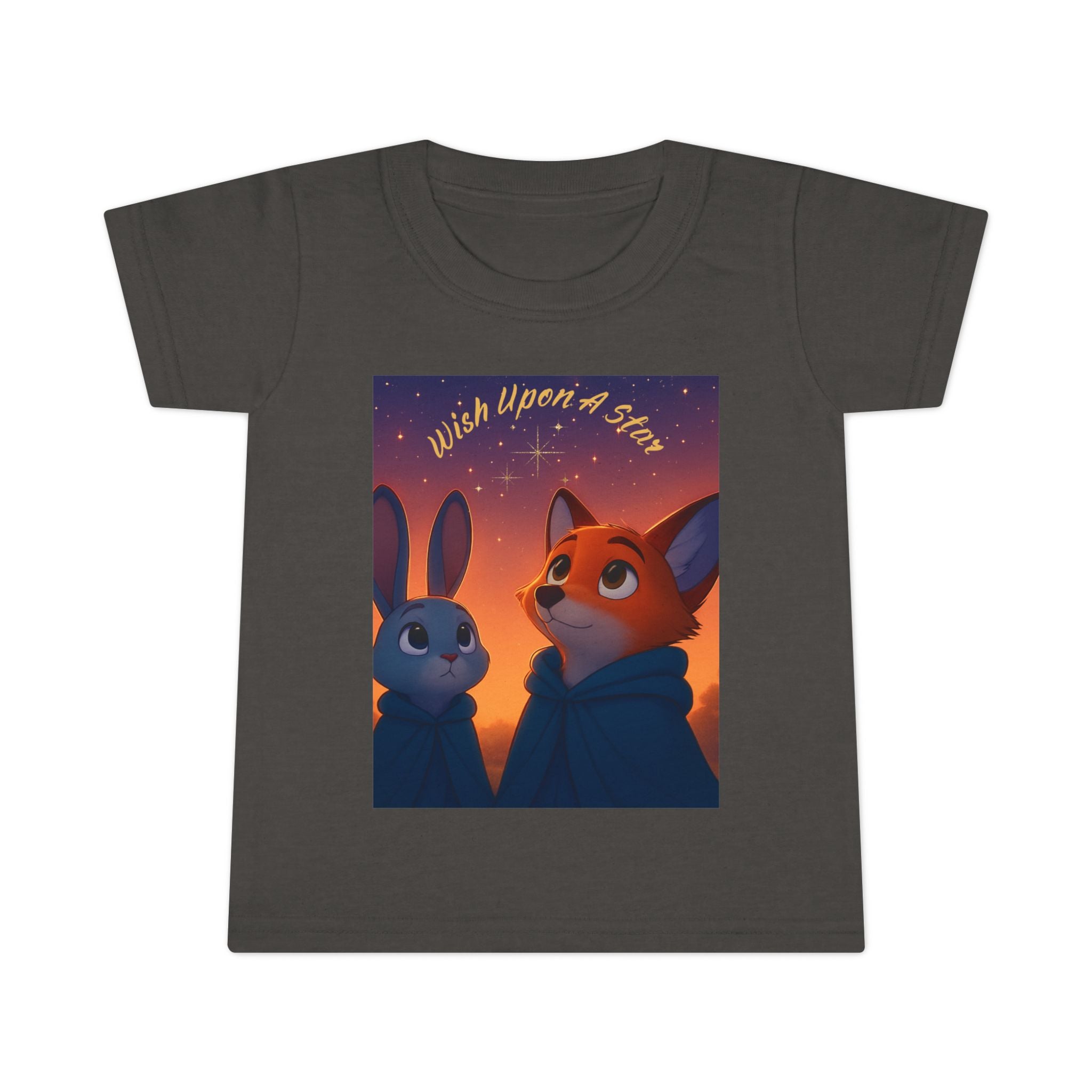 Toddler T-Shirt — "Wish Upon a Star" Fox & Bunny Graphic Tee