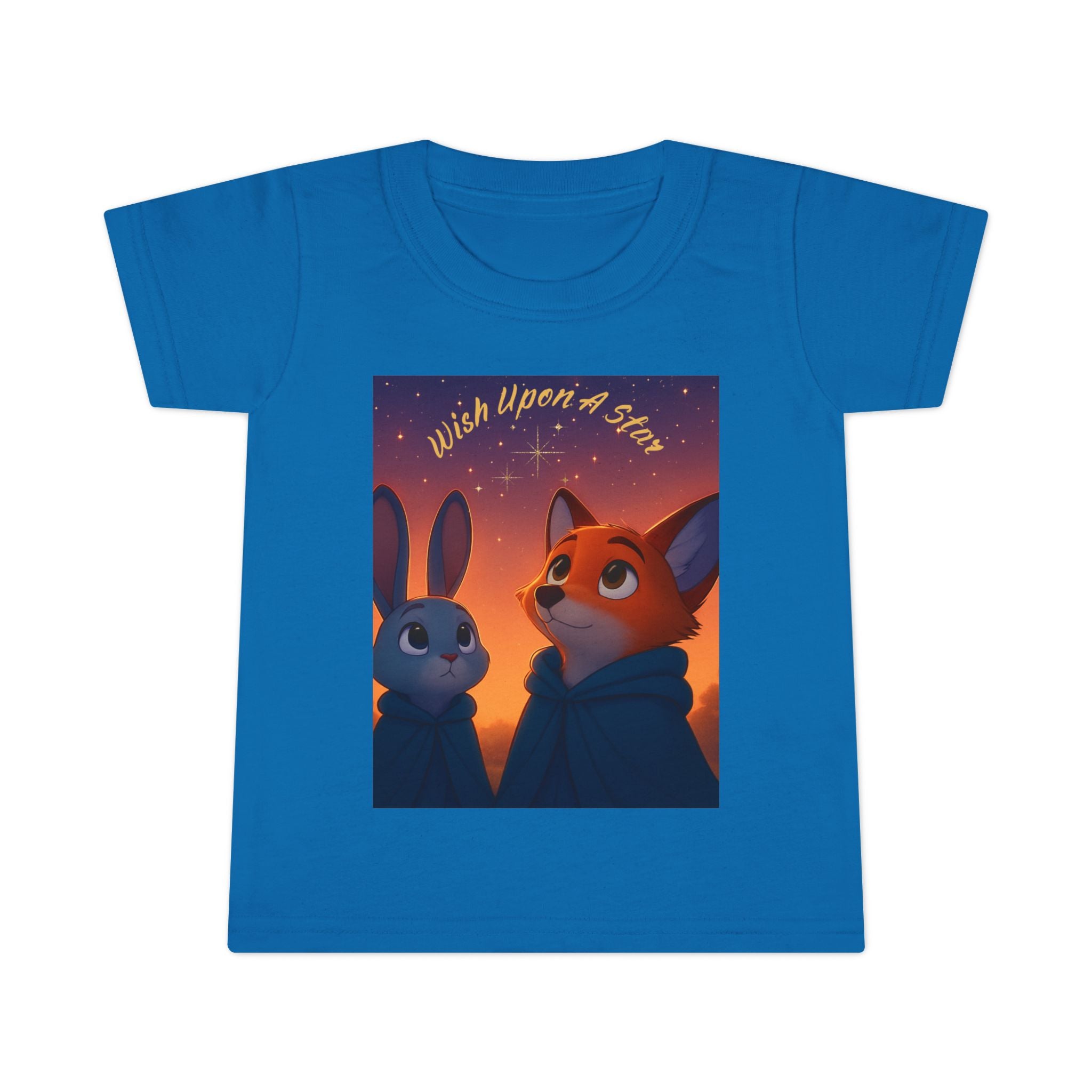 Toddler T-Shirt — "Wish Upon a Star" Fox & Bunny Graphic Tee