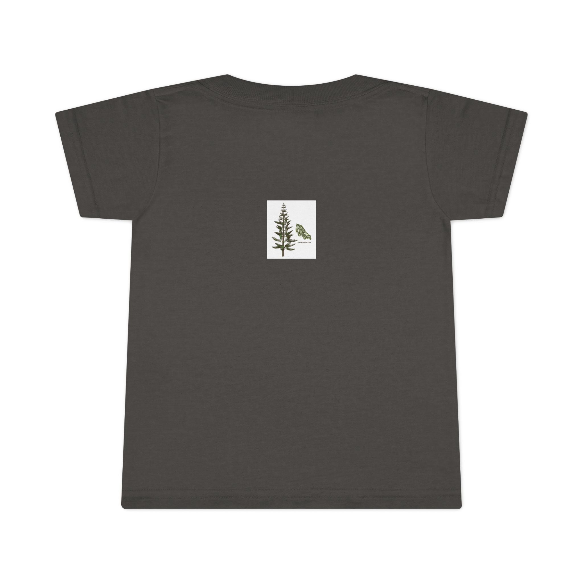 Toddler T-Shirt — Happy Yellow Labrador Puppy with Pastel Mountains
