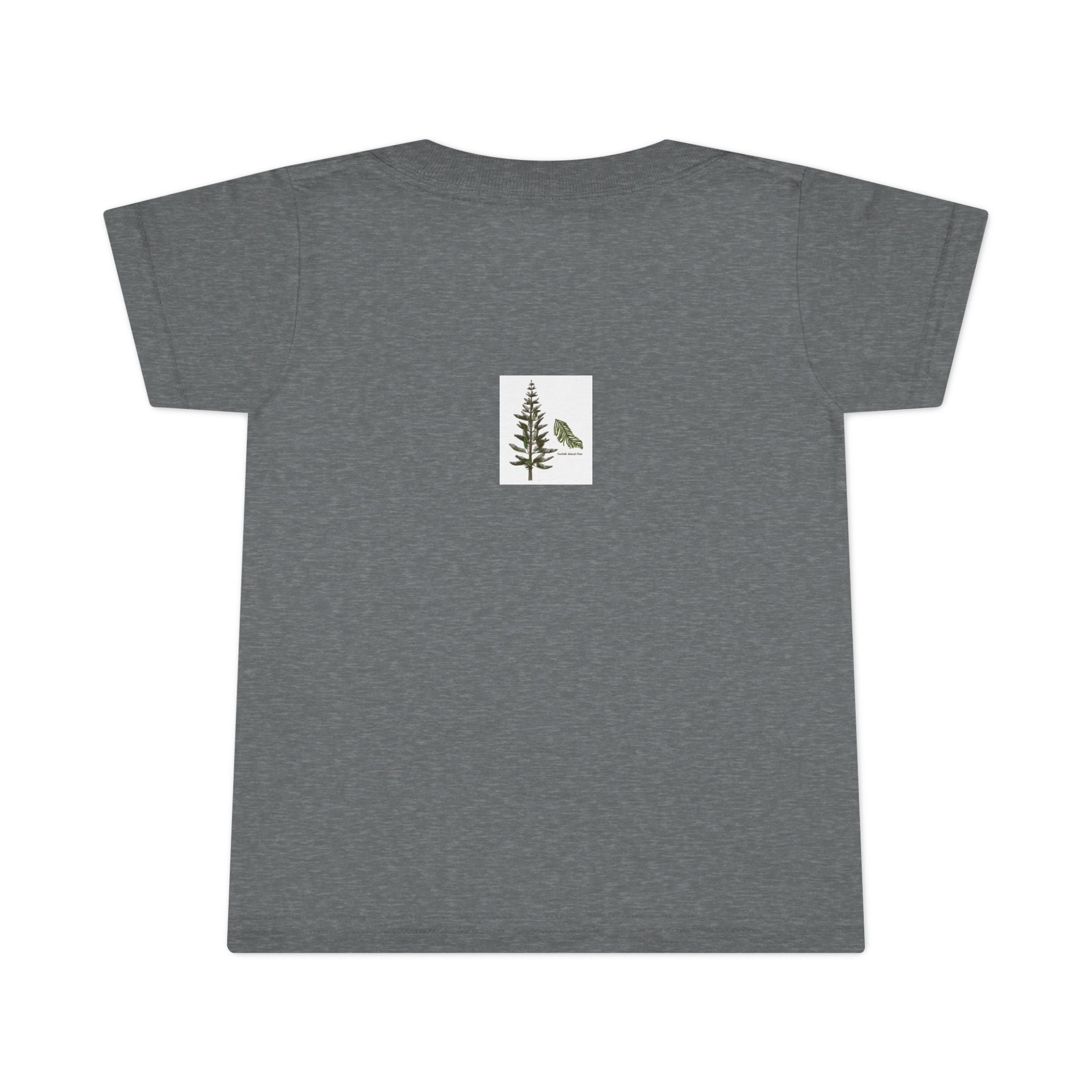 Toddler T-Shirt — Happy Yellow Labrador Puppy with Pastel Mountains