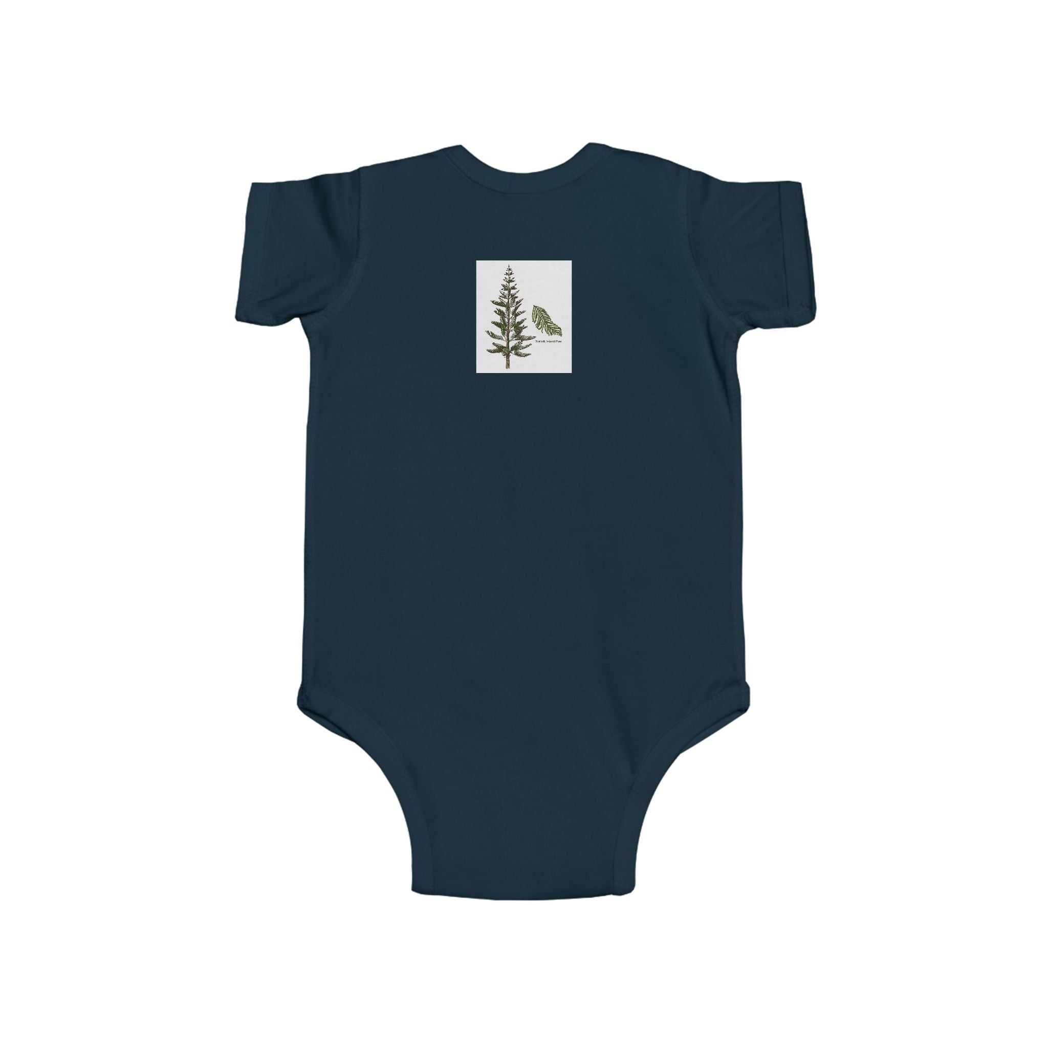 Cozy PNW Puppy Illustration Infant Bodysuit | Woodland Camping Tee