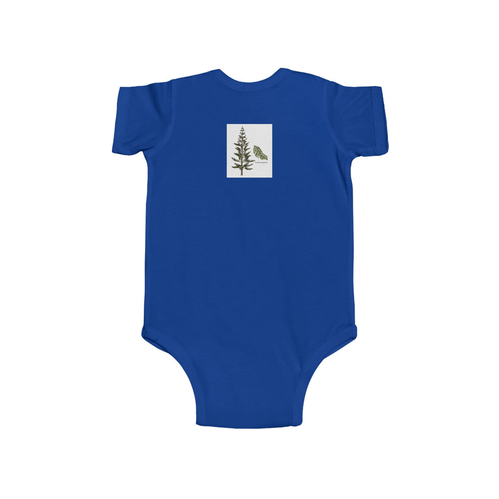 Cozy PNW Puppy Illustration Infant Bodysuit | Woodland Camping Tee