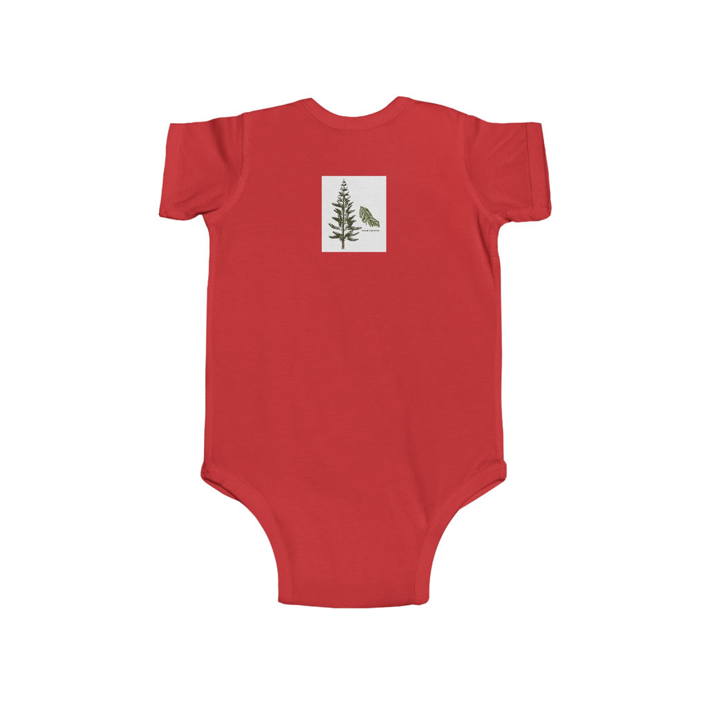 Cozy PNW Puppy Illustration Infant Bodysuit | Woodland Camping Tee
