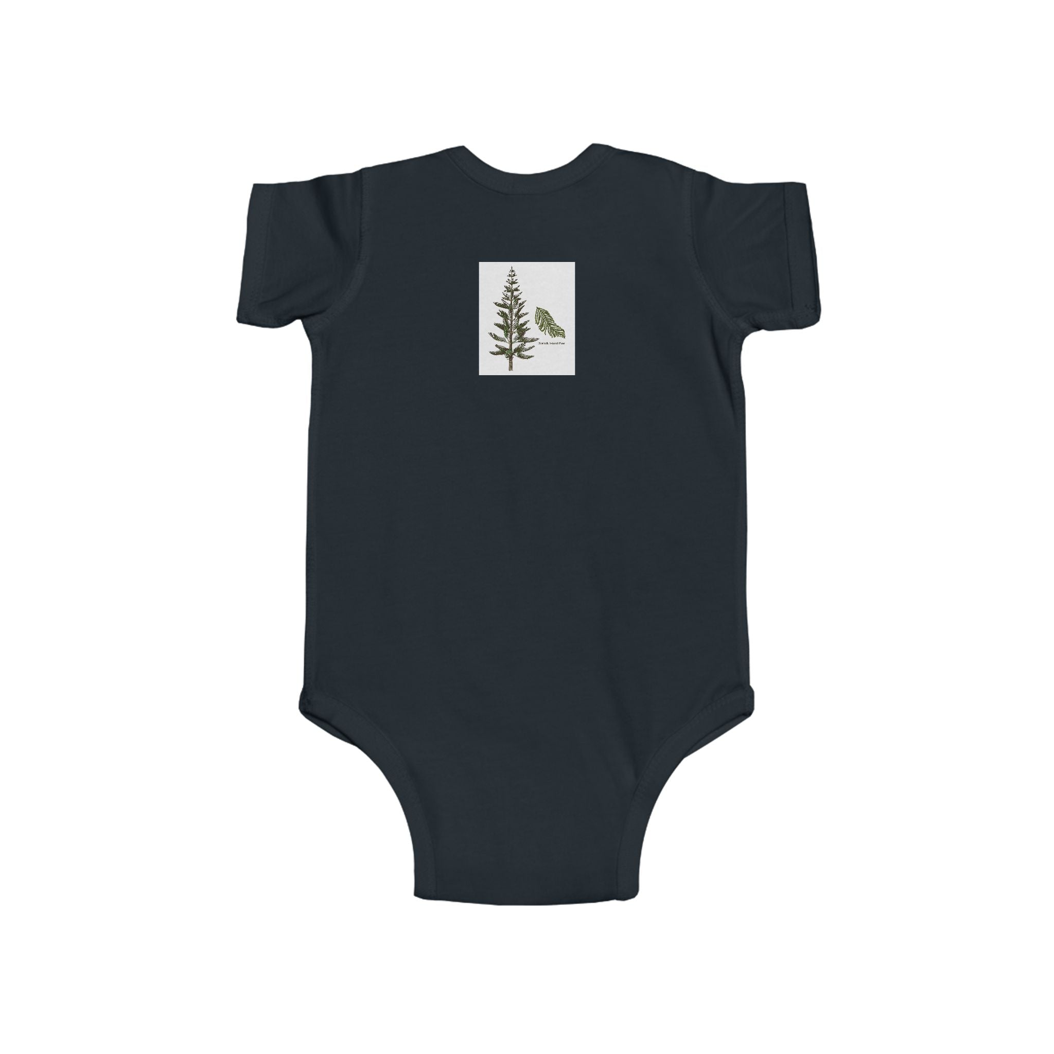 Cozy PNW Puppy Illustration Infant Bodysuit | Woodland Camping Tee