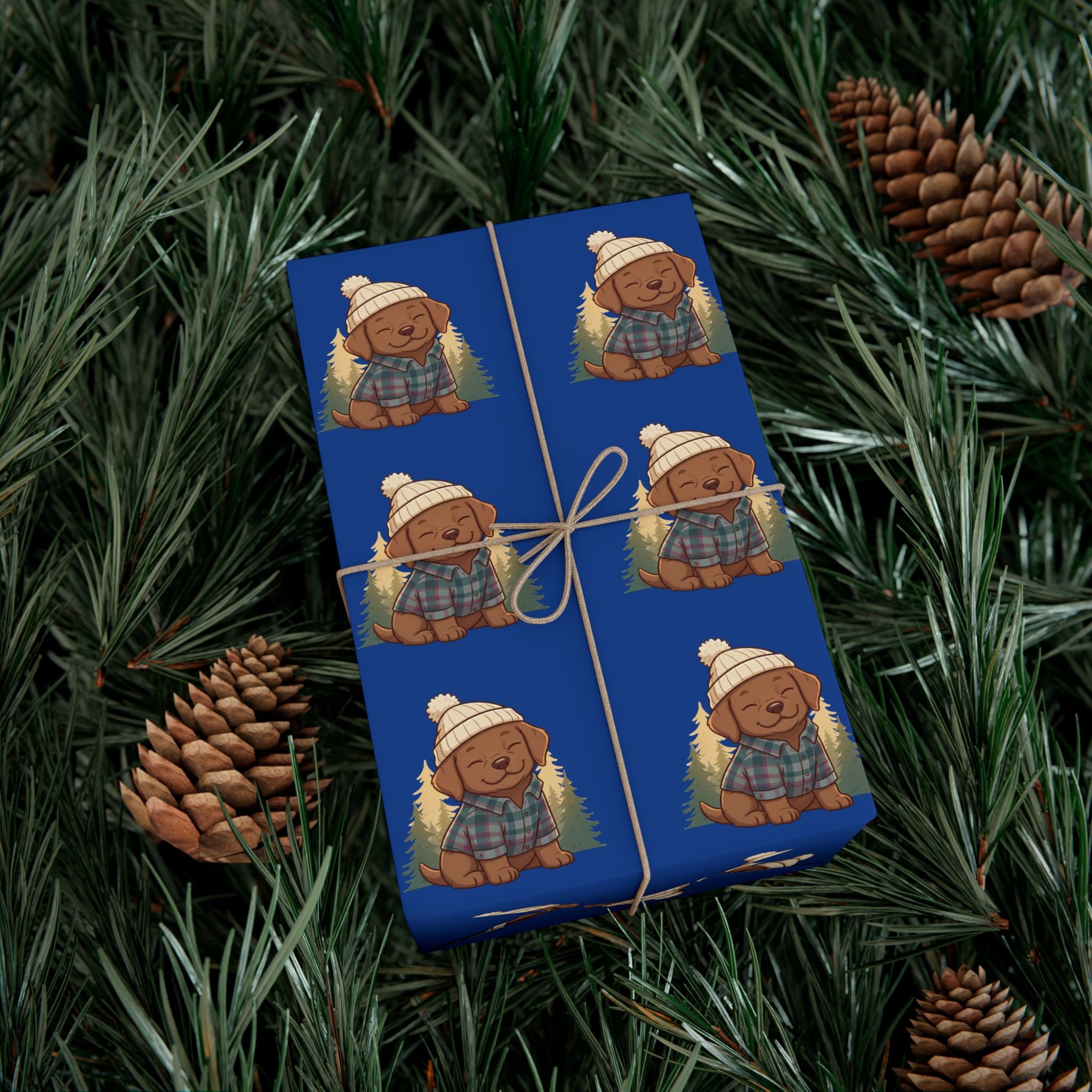 Gift Wrap Paper — Cozy Dog Pattern Wrapping Sheets