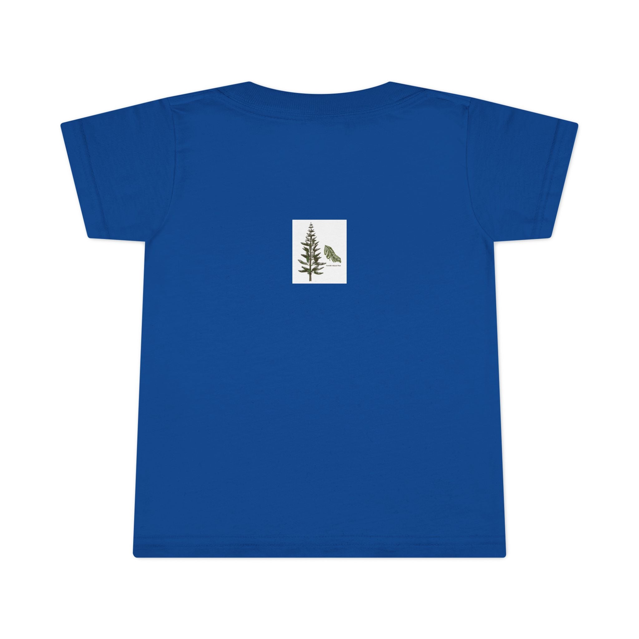 Toddler T-Shirt — Happy Yellow Labrador Puppy with Pastel Mountains