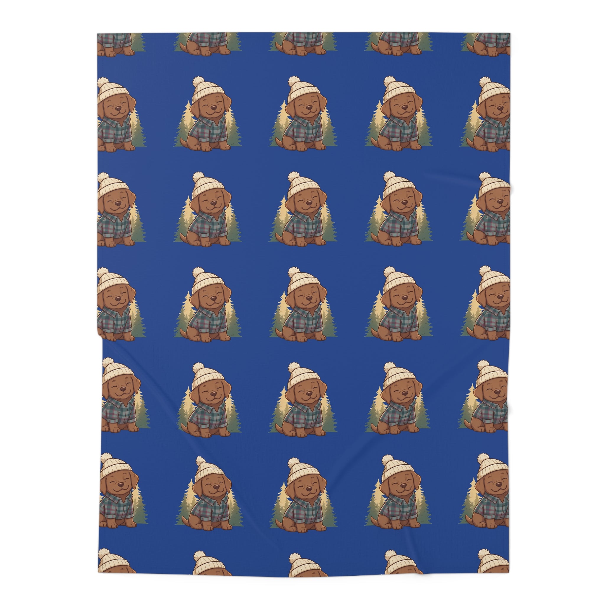 PNW Puppy cozy Swaddle Blanket — Cozy Woodland Baby Wrap