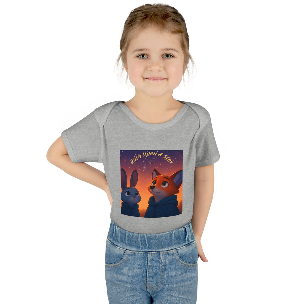 Baby Bodysuit - 'Wish Upon a Star' Fox & Bunny Night Sky Infant Onesie