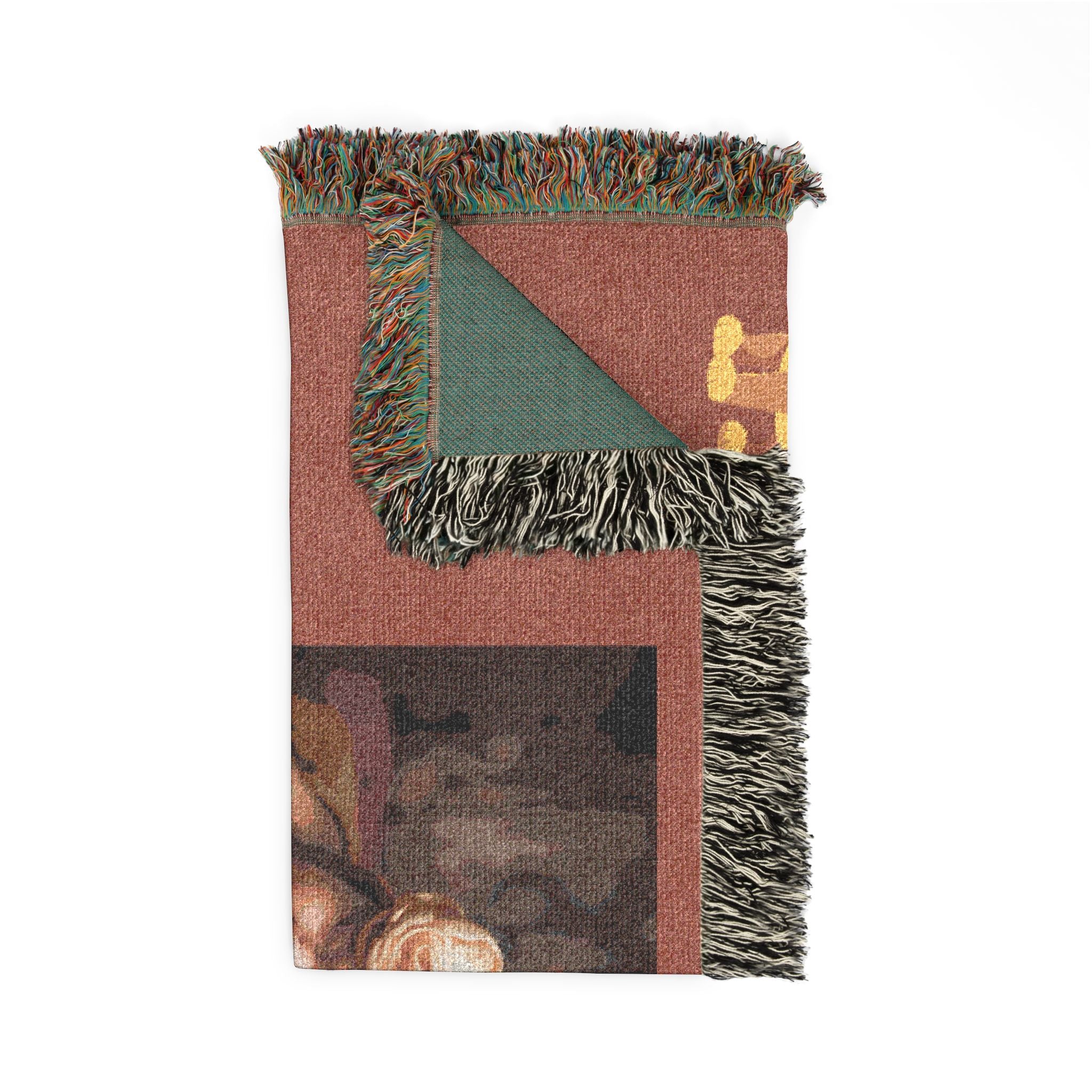 Personalized Woven Blanket — Custom Name and photo, Cozy Nursery Keepsake with Gryffindor Motifs