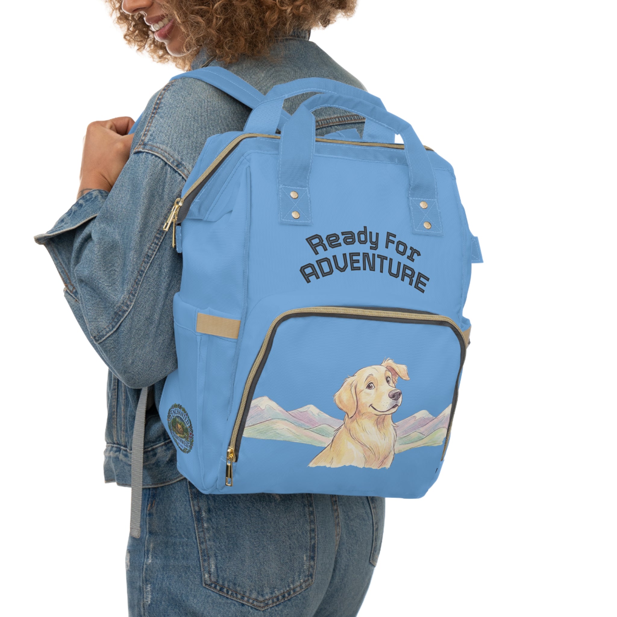 Ready For Adventure Diaper Backpack — Dog Print Multifunctional Baby Bag
