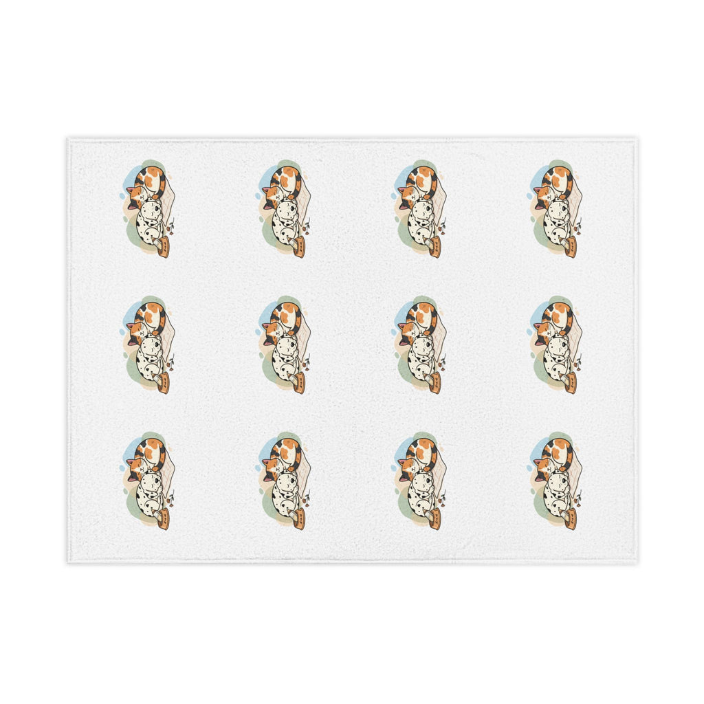Toddler Blanket — Cute Sleeping Puppy Pattern Cozy Baby Throw for Nursery