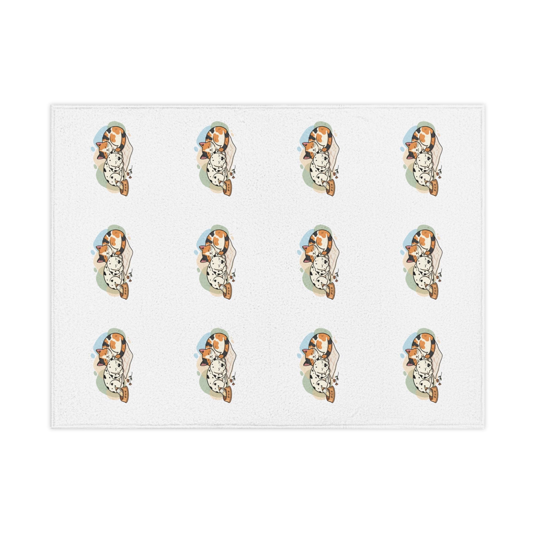 Toddler Blanket — Cute Sleeping Puppy Pattern Cozy Baby Throw for Nursery