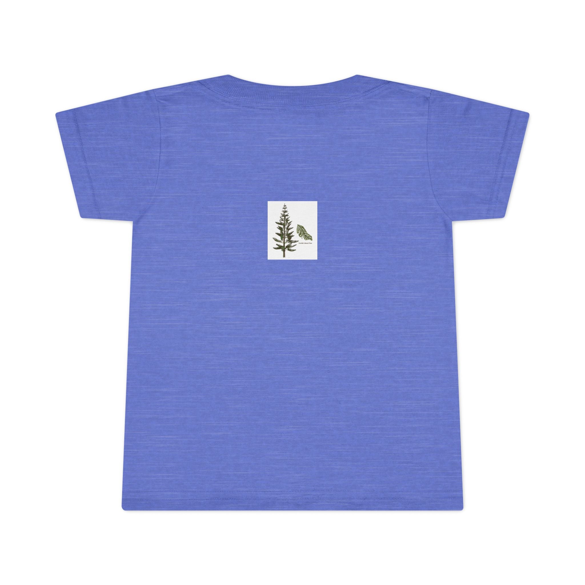 Toddler T-Shirt — Happy Yellow Labrador Puppy with Pastel Mountains