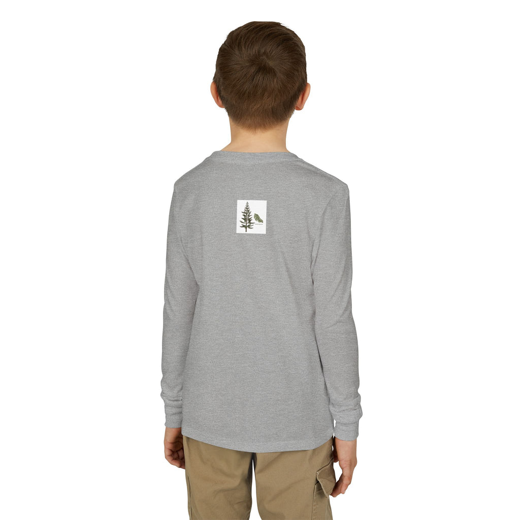 Youth Long Sleeve Tee — "Ready for Adventure" Golden Retriever Kids Shirt