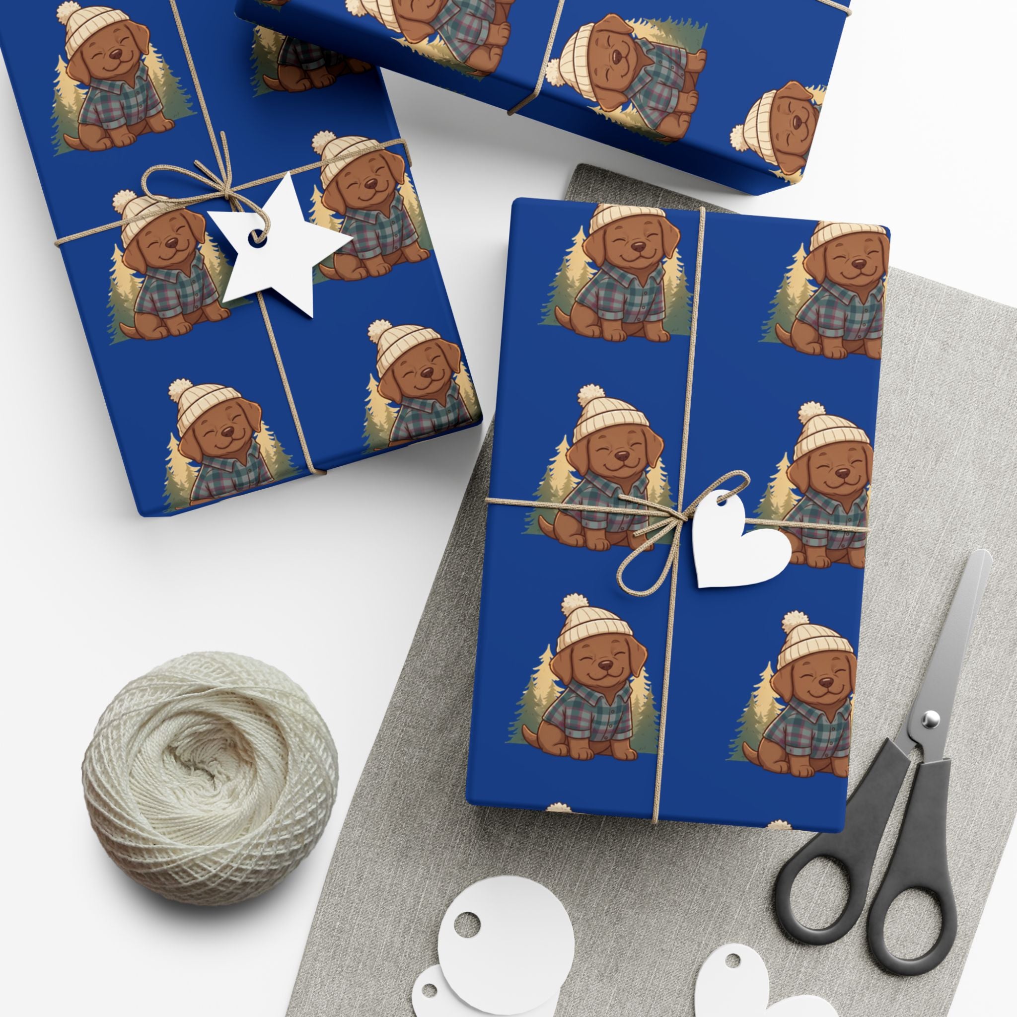 Gift Wrap Paper — Cozy Dog Pattern Wrapping Sheets