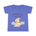 Toddler T-Shirt — Happy Yellow Labrador Puppy with Pastel Mountains