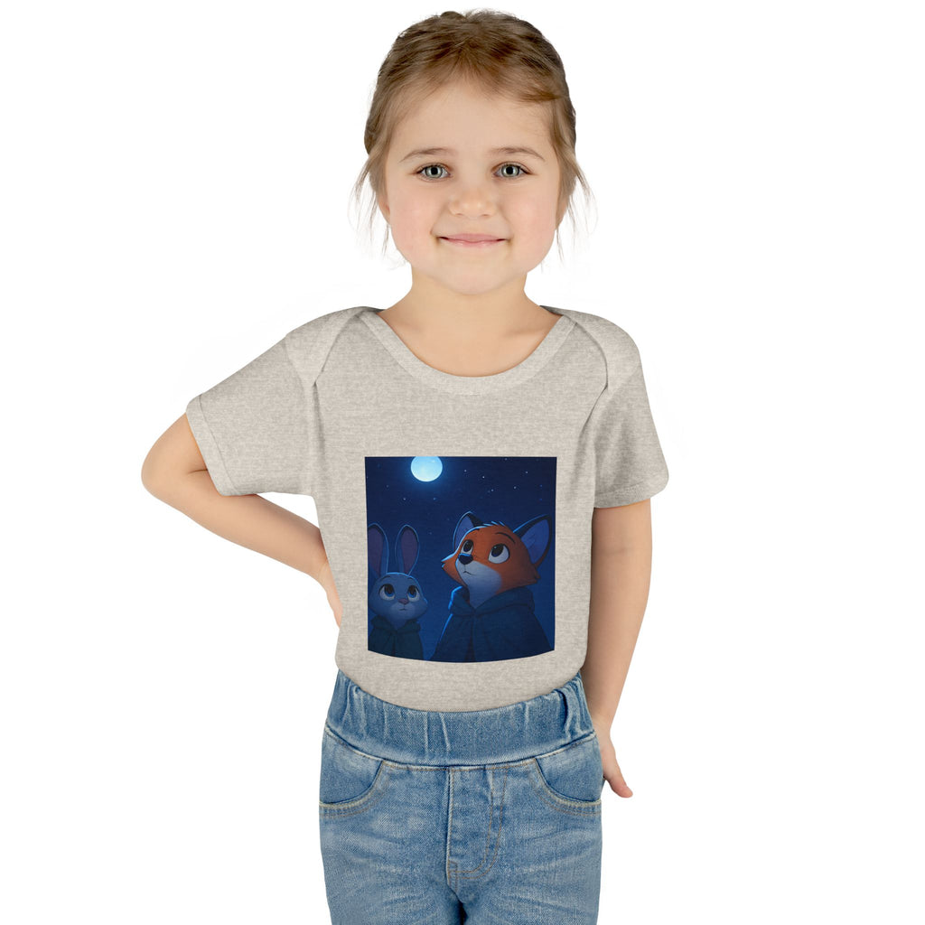 Baby Bodysuit — Moonlit Fox & Bunny Cute Nursery Graphic