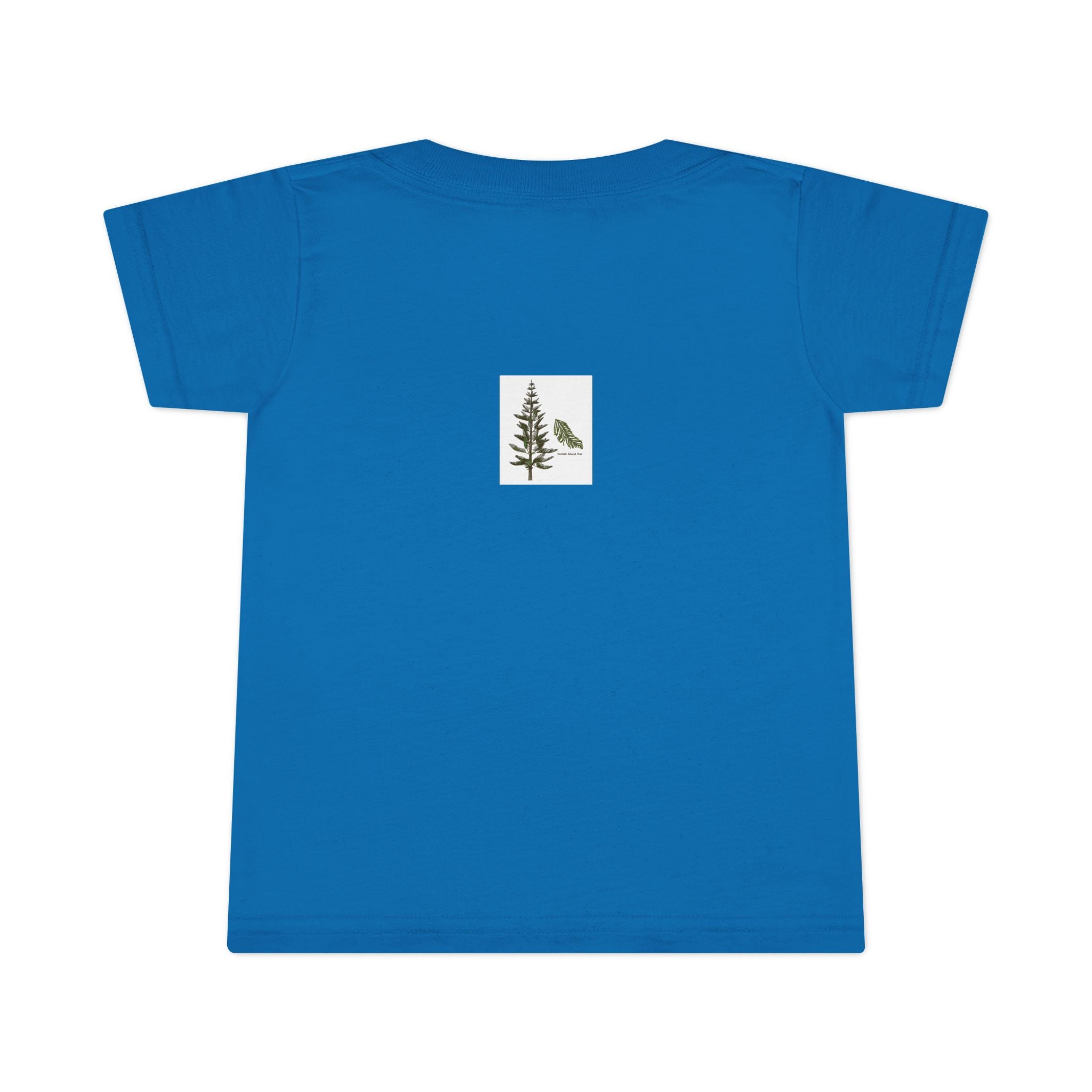 Toddler T-Shirt — Happy Yellow Labrador Puppy with Pastel Mountains