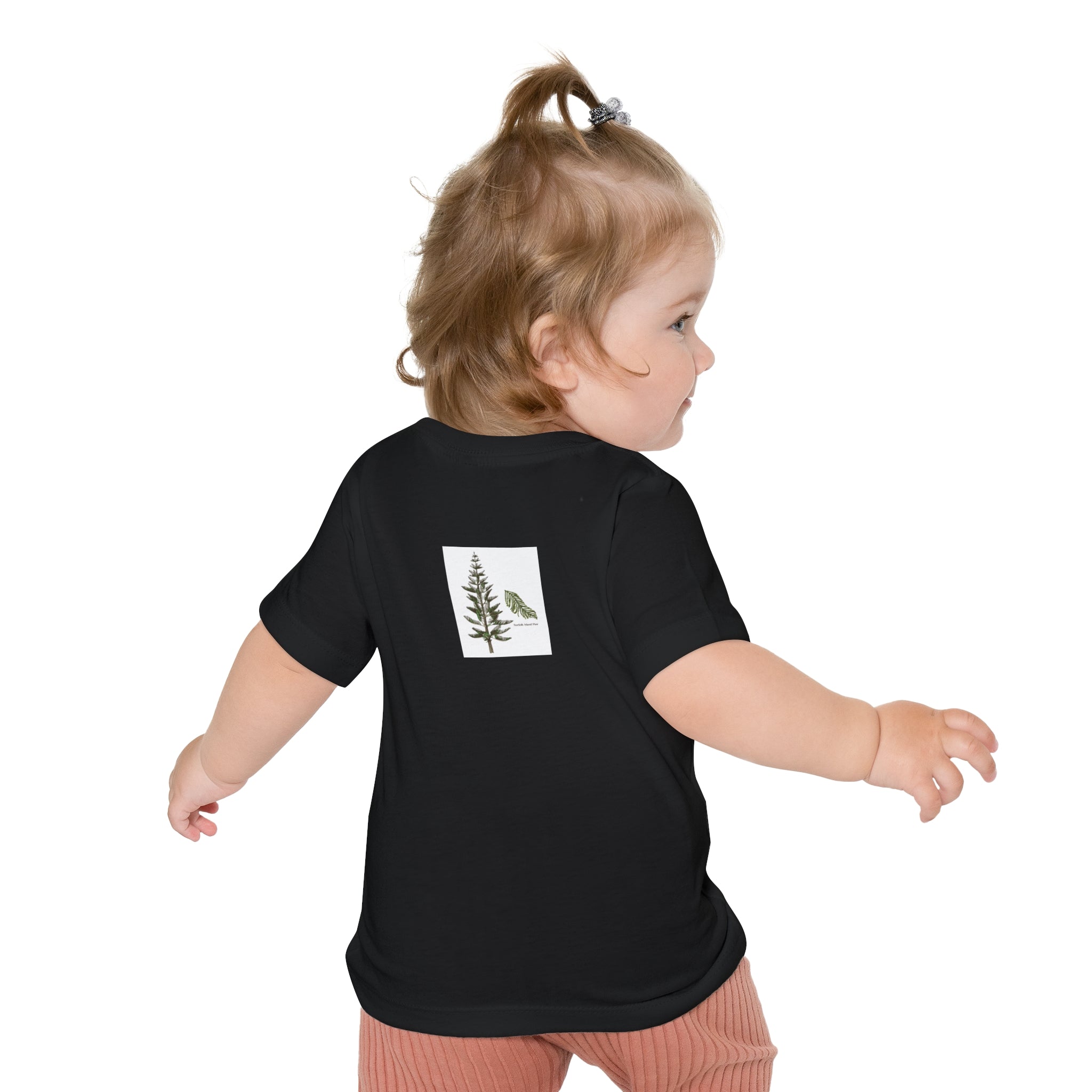 Pup-cific Northwest Baby T‑Shirt — Cute Plaid Puppy with Beanie, Baby Tee