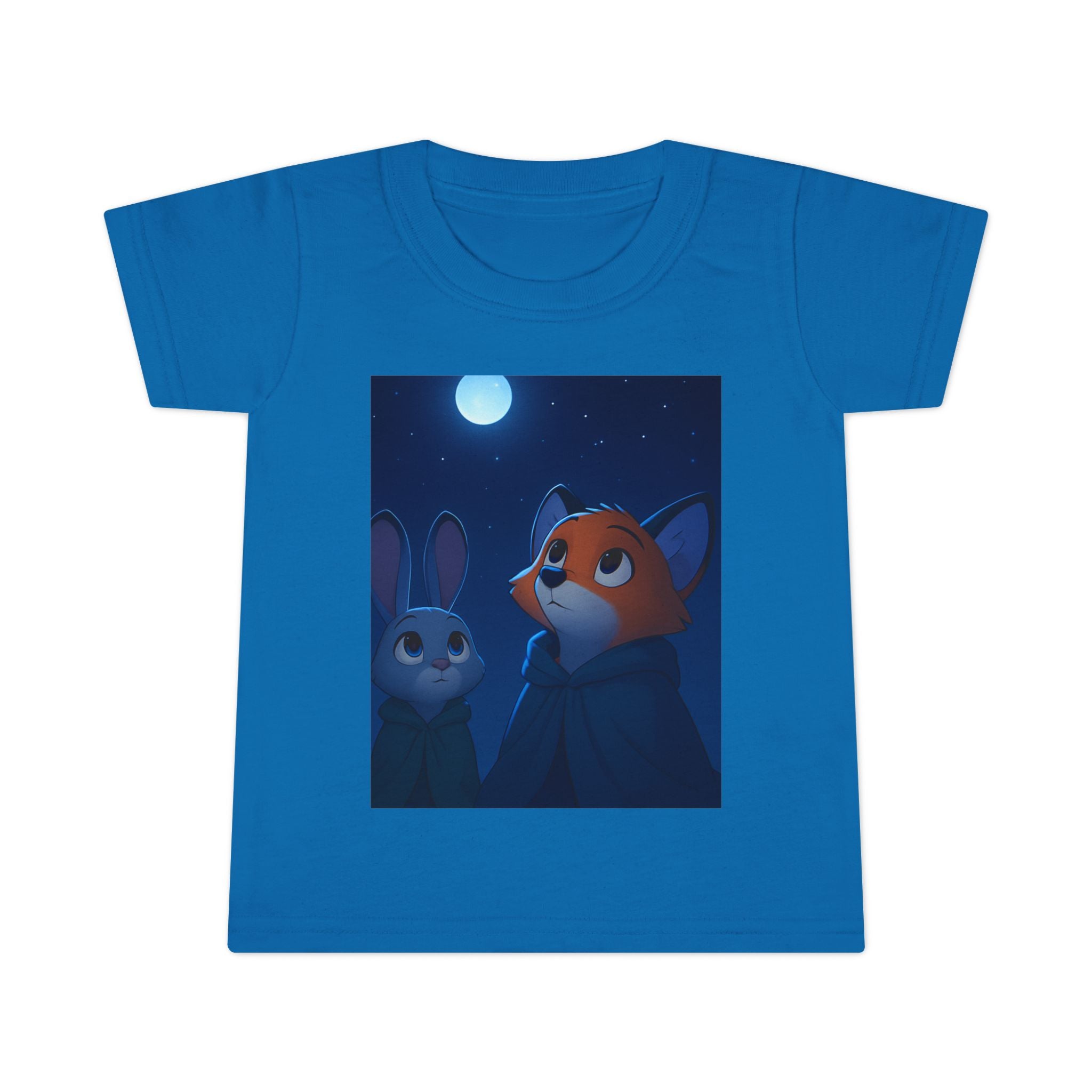 Toddler T-shirt — Fox & Bunny Moonlit Night Cute Kids Tee