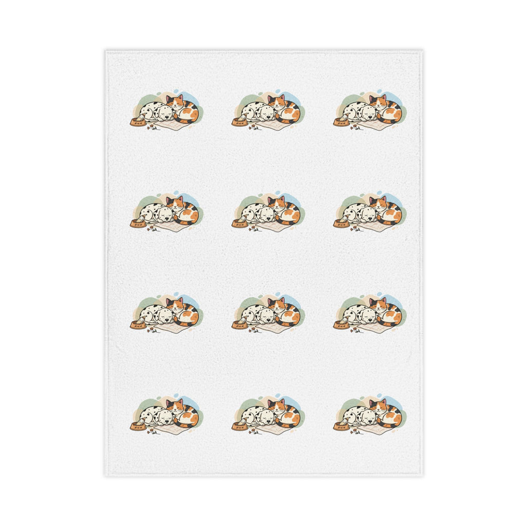 Toddler Blanket — Cute Sleeping Puppy Pattern Cozy Baby Throw for Nursery