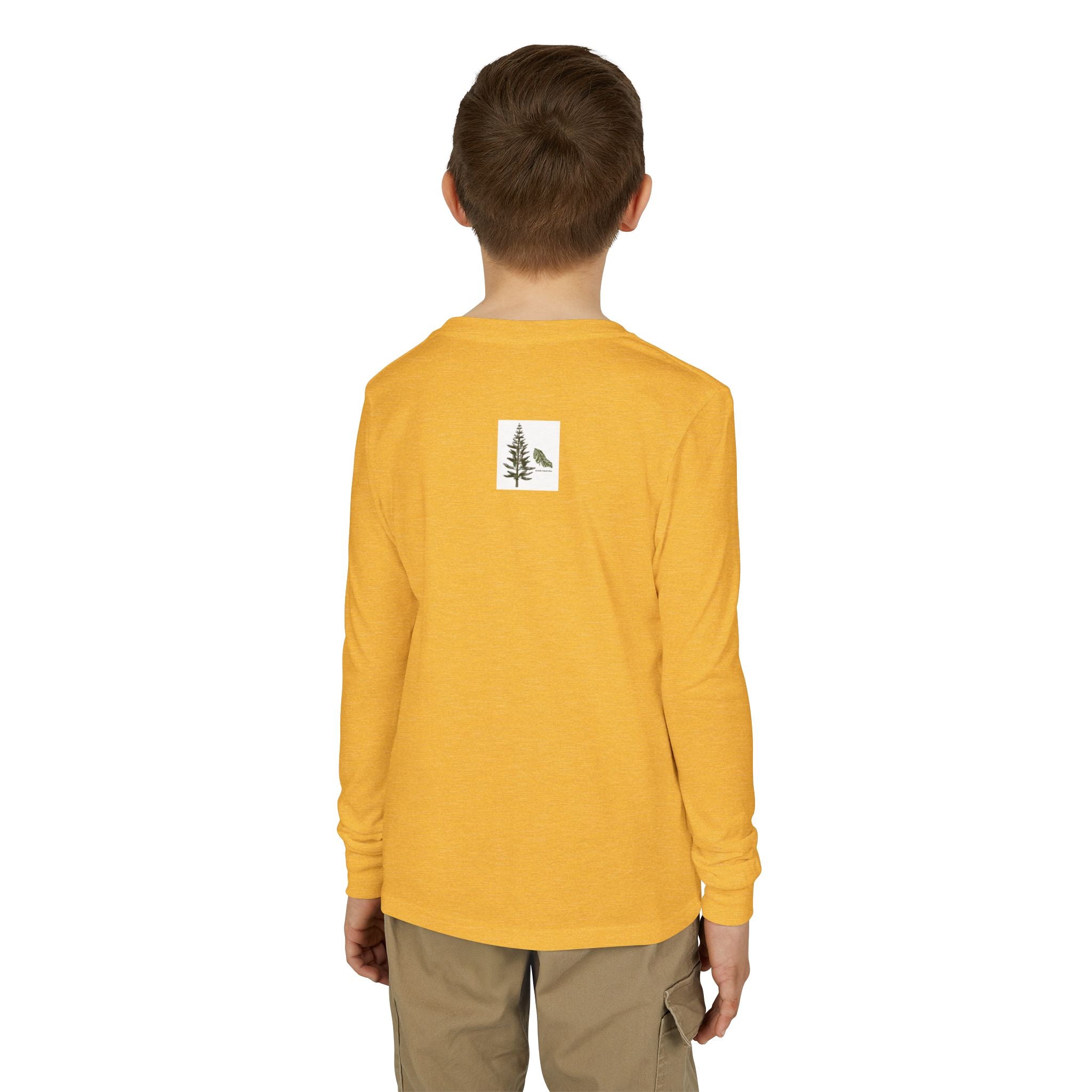 Youth Long Sleeve Tee — "Ready for Adventure" Golden Retriever Kids Shirt