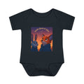 Baby Bodysuit - 'Wish Upon a Star' Fox & Bunny Night Sky Infant Onesie