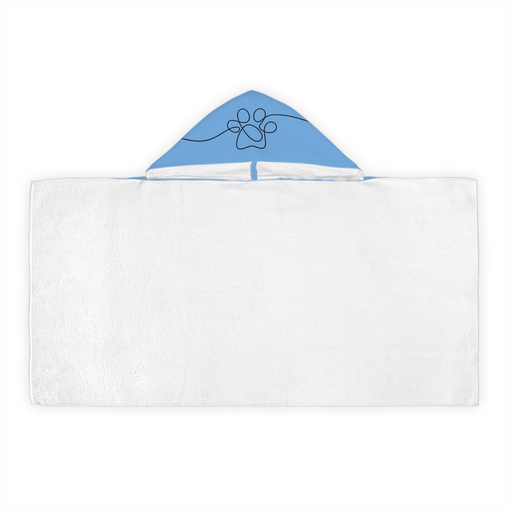 Youth Hooded Towel - Golden Retriever Puppy with Mountains Kids Beach & Bath Towel