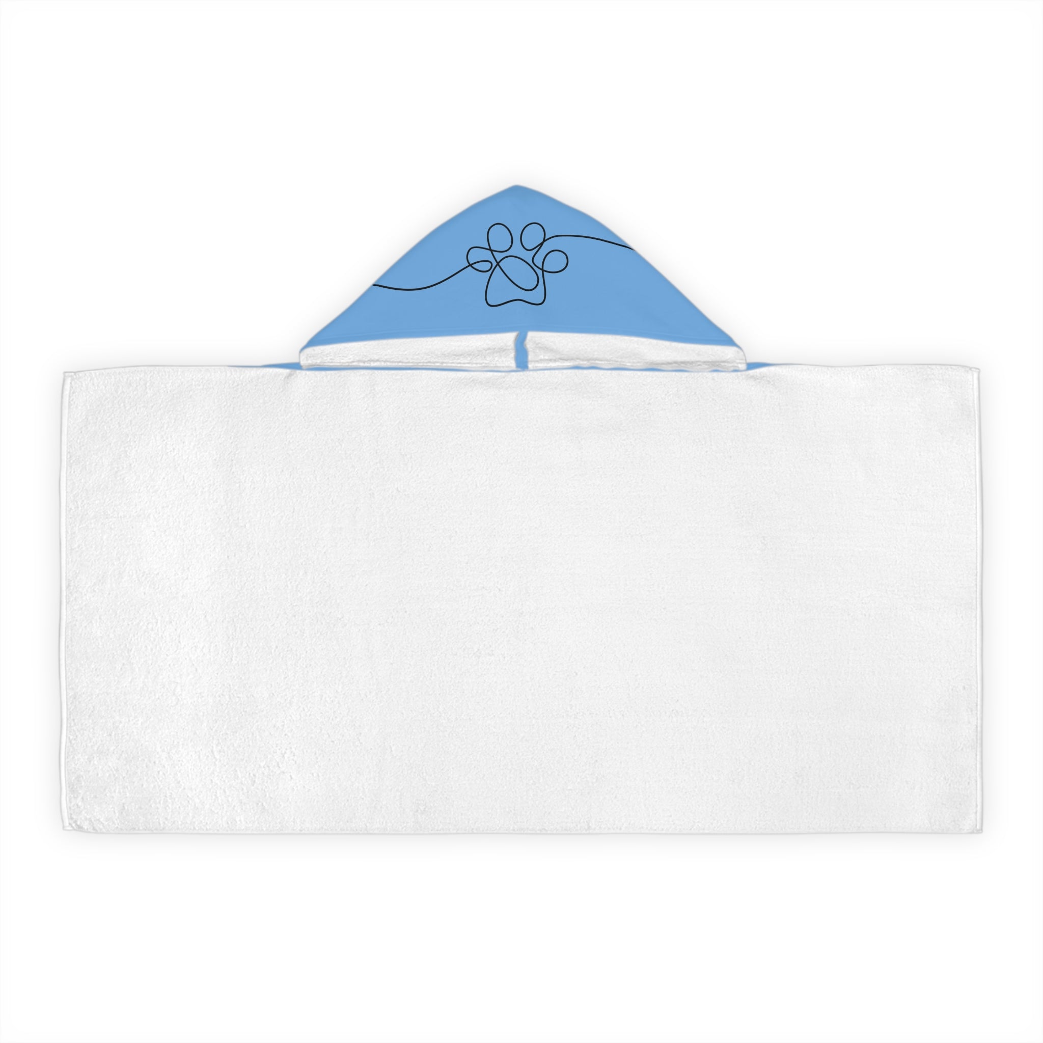Youth Hooded Towel - Golden Retriever Puppy with Mountains Kids Beach & Bath Towel