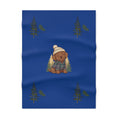 Woodland Puppy Fleece Baby Blanket — Cozy Camping PNW Design