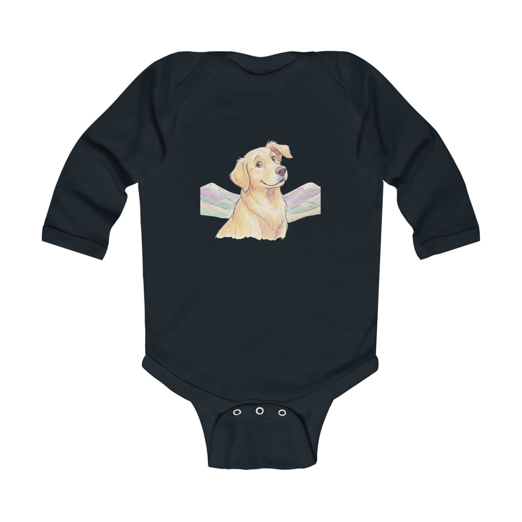 Golden Retriever Infant Bodysuit — Cute Puppy Long Sleeve Baby Onesie