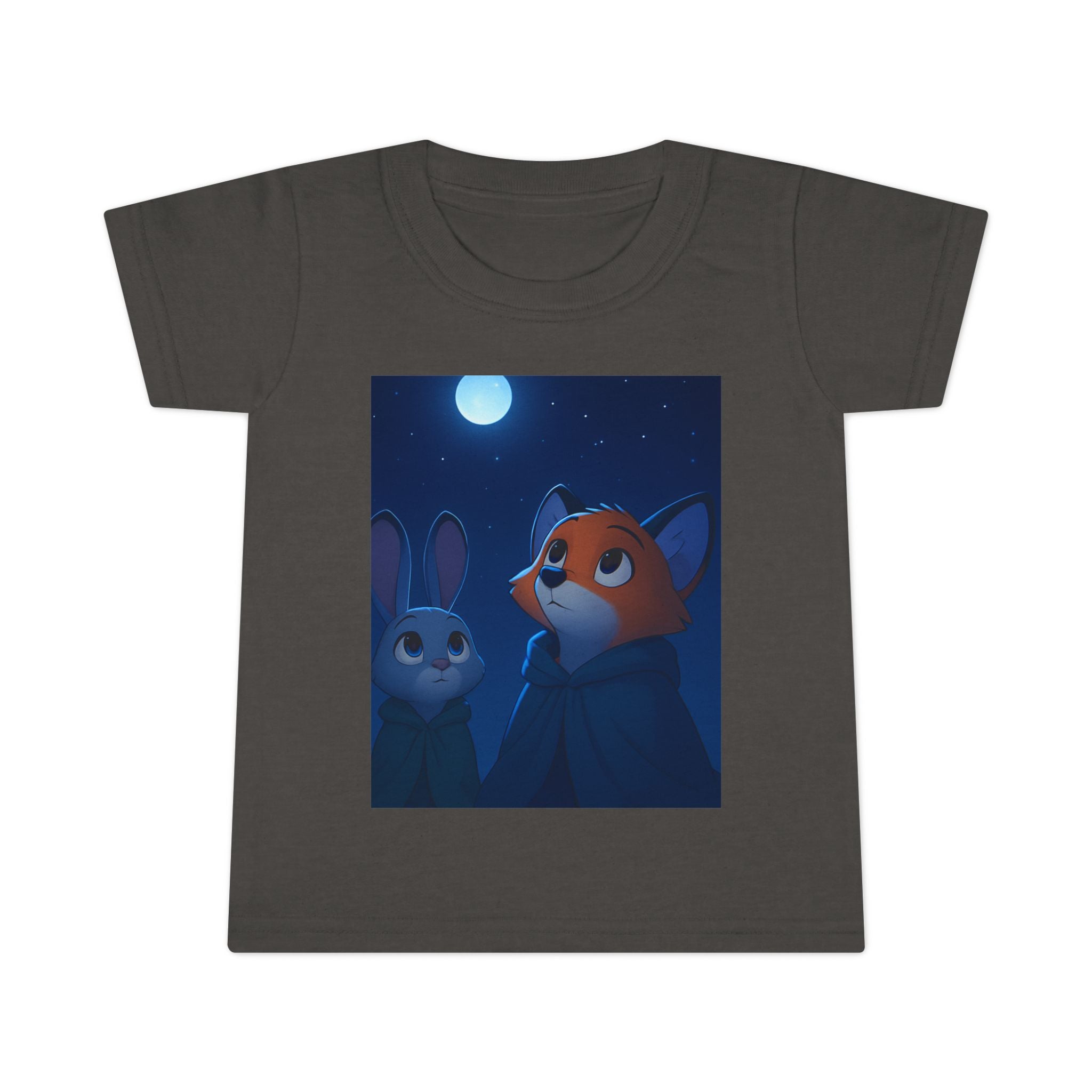 Toddler T-shirt — Fox & Bunny Moonlit Night Cute Kids Tee