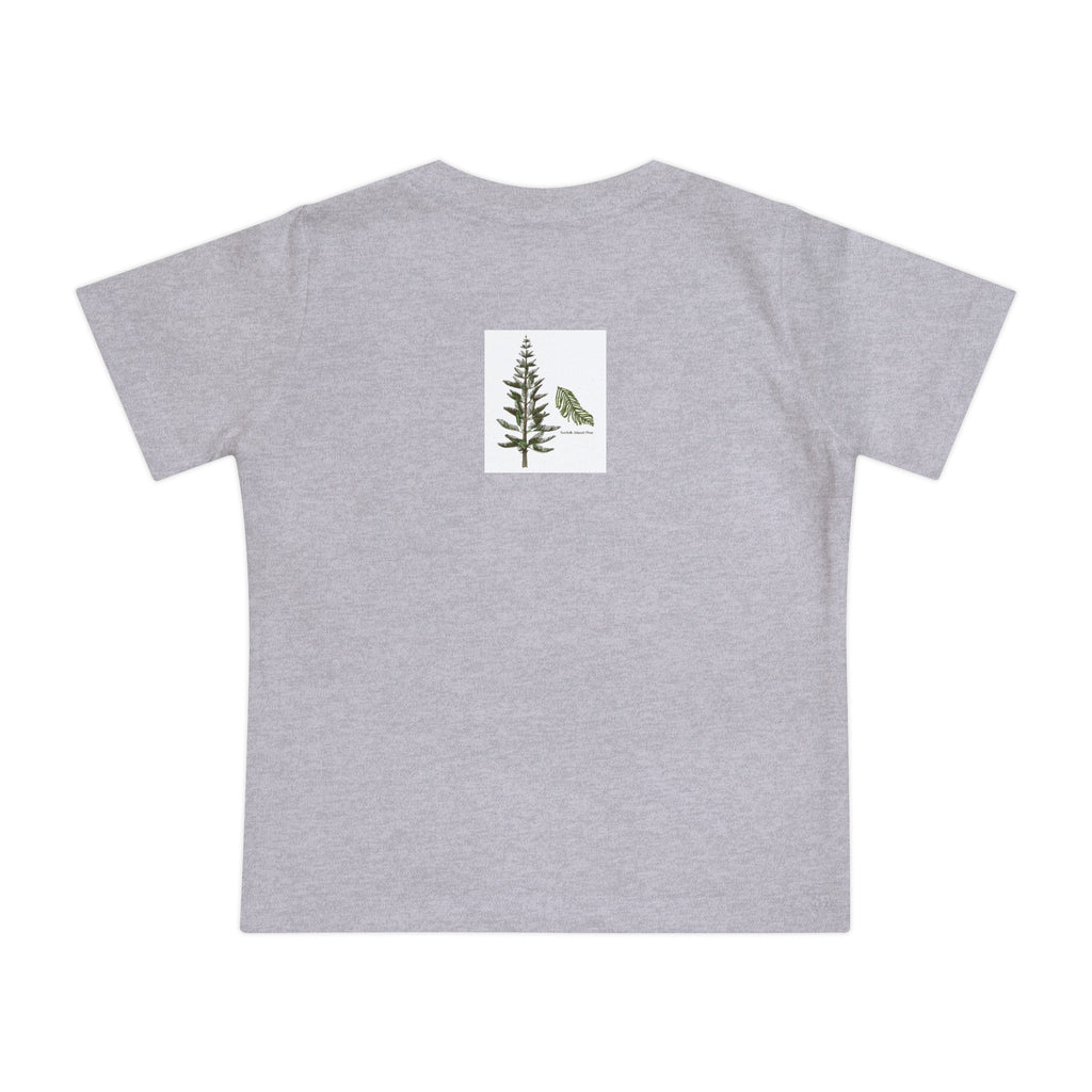 Pup-cific Northwest Baby T‑Shirt — Cute Plaid Puppy with Beanie, Baby Tee