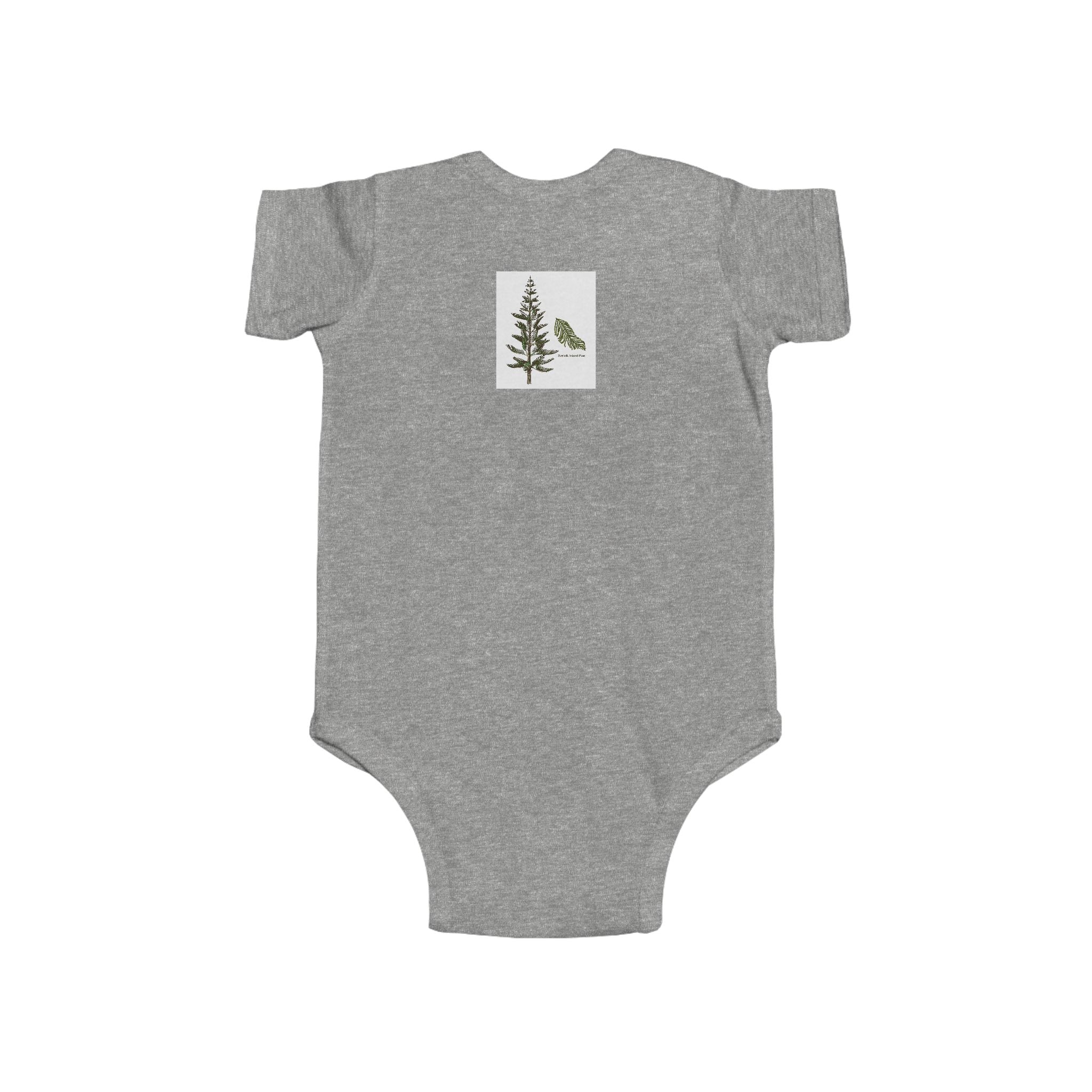 Cozy PNW Puppy Illustration Infant Bodysuit | Woodland Camping Tee