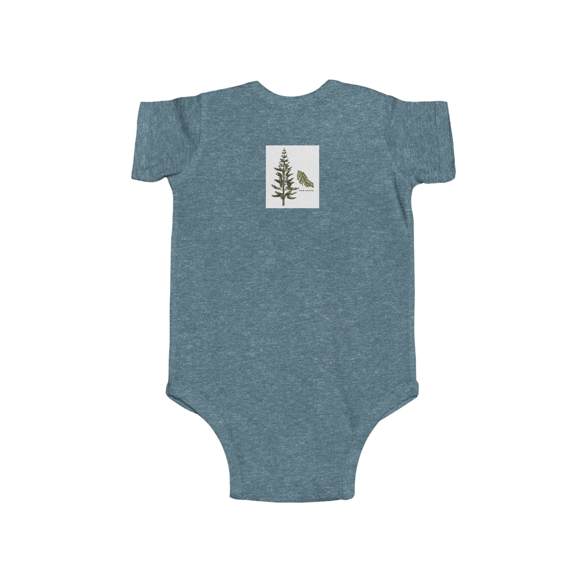 Cozy PNW Puppy Illustration Infant Bodysuit | Woodland Camping Tee