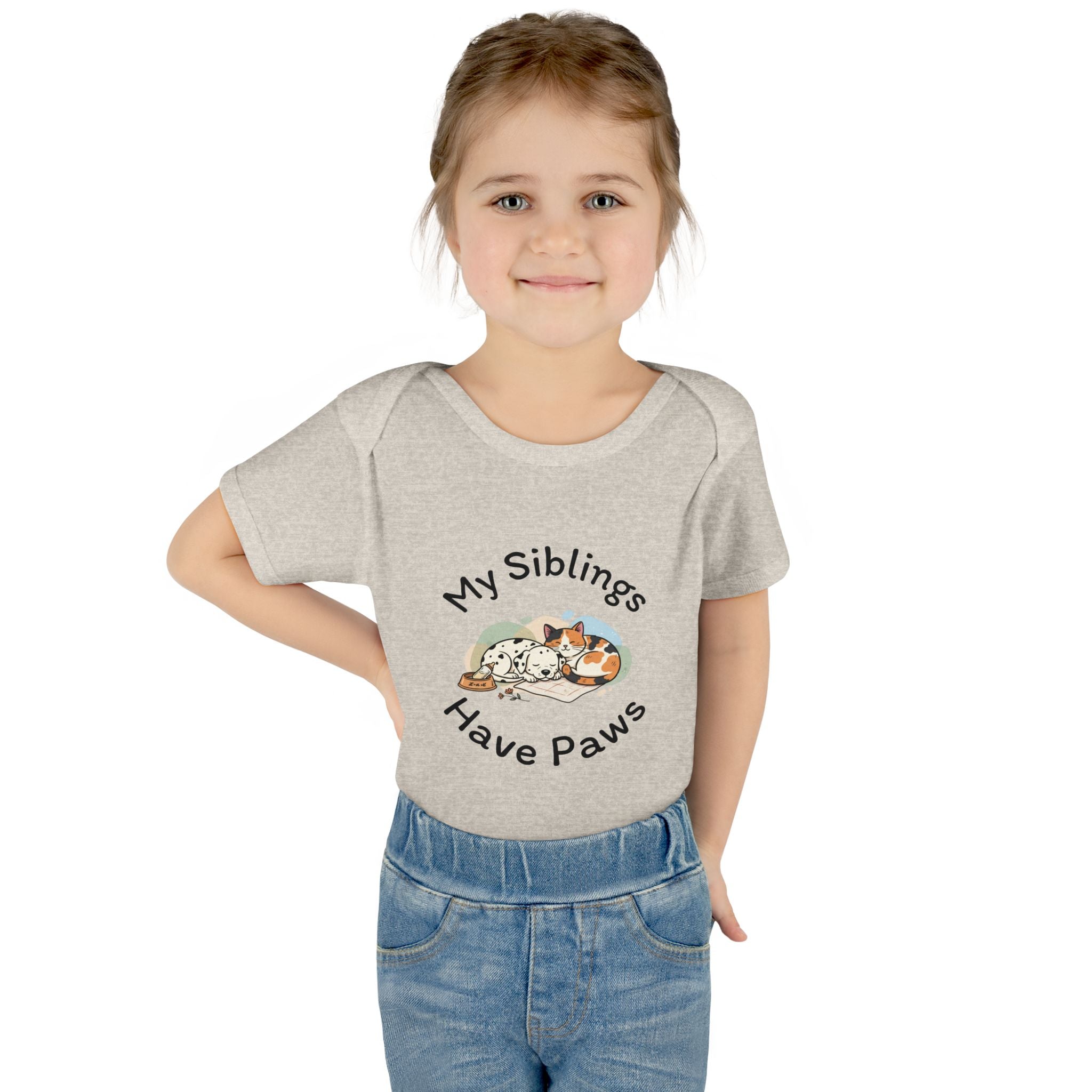 Infant Bodysuit – "My Siblings Have Paws" Cute Cat & Dog Baby Onesie
