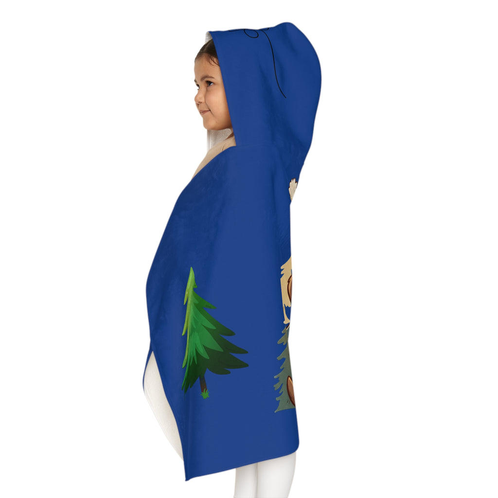 Kids Hooded Towel — Cozy Woodland Puppy in Beanie Design