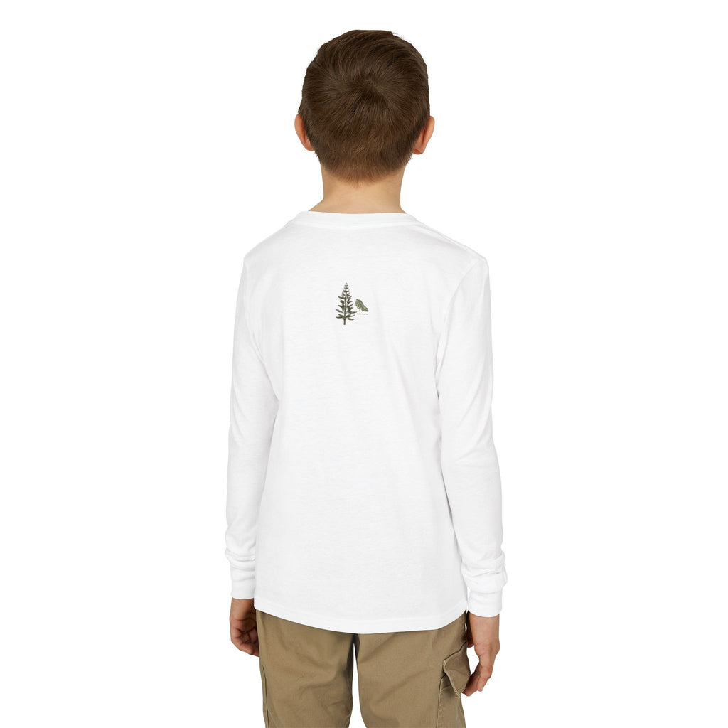 Youth Long Sleeve Tee — "Ready for Adventure" Golden Retriever Kids Shirt