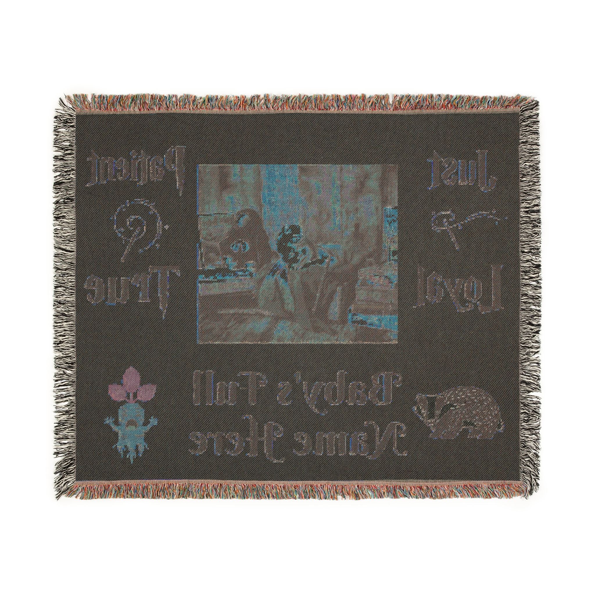 Personalized Baby Name Woven Blanket — "Just Loyal, Patient, True"  Hufflepuff Nursery Throw