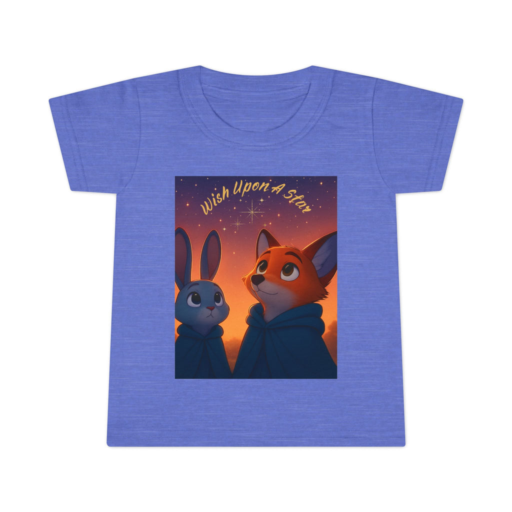 Toddler T-Shirt — "Wish Upon a Star" Fox & Bunny Graphic Tee