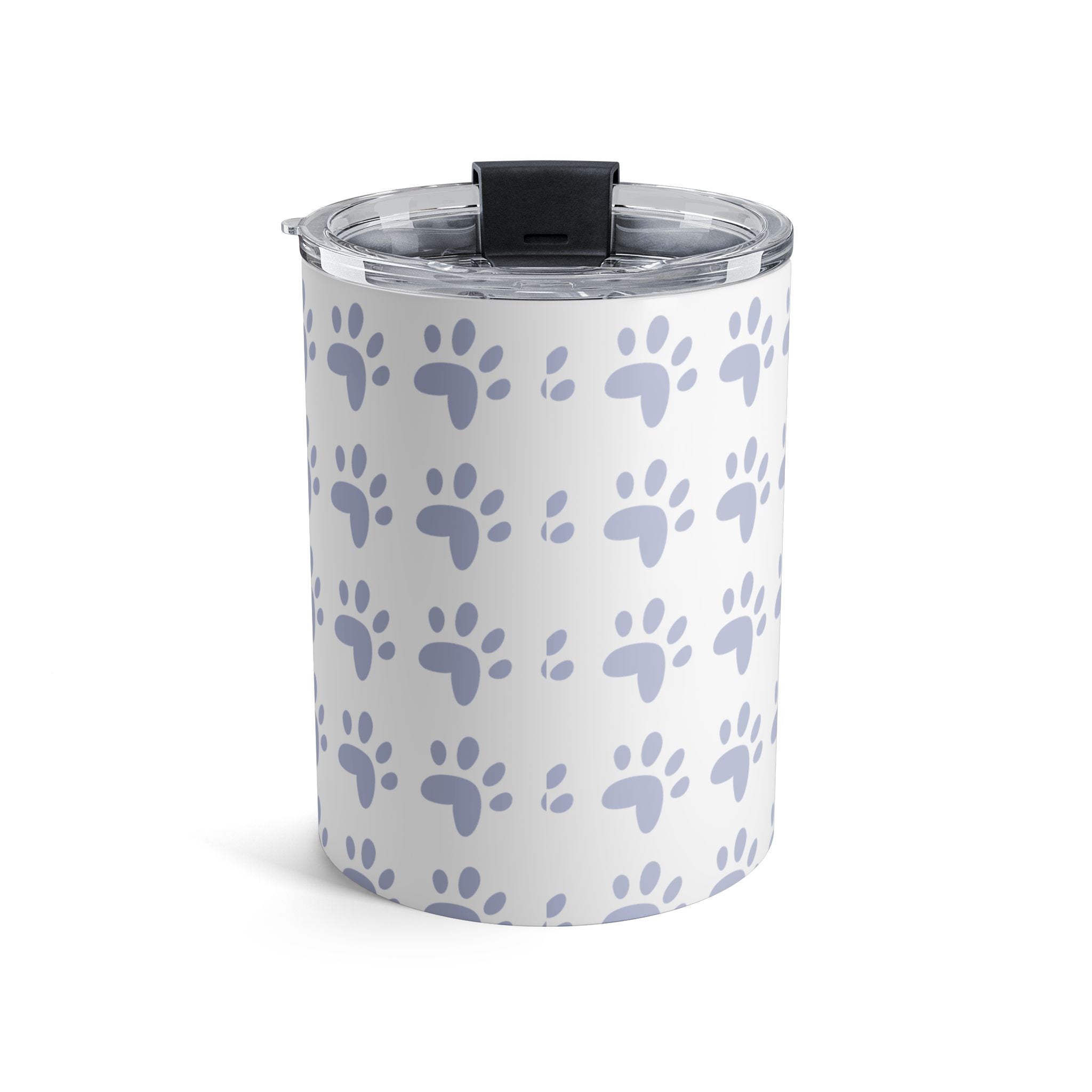 10oz Pet Paw Tumbler — Cute Sleeping Dog & Cat Design, Insulated Drink Cup for Pet Loving kids