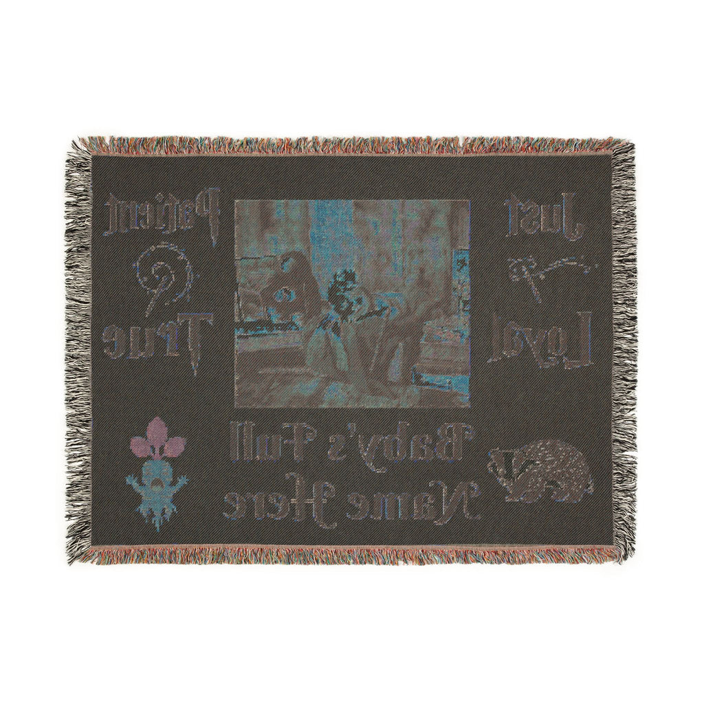 Personalized Baby Name Woven Blanket — "Just Loyal, Patient, True"  Hufflepuff Nursery Throw