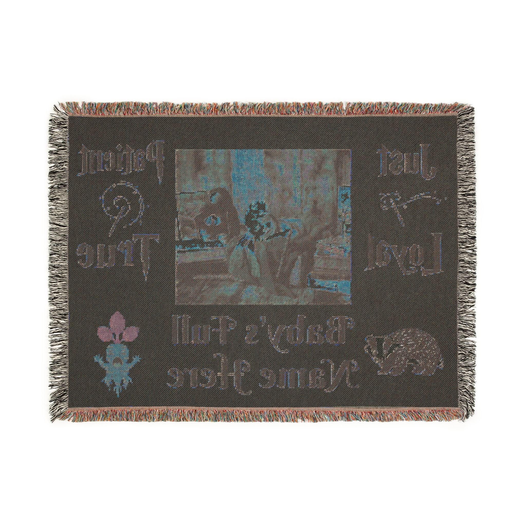 Personalized Baby Name Woven Blanket — "Just Loyal, Patient, True"  Hufflepuff Nursery Throw