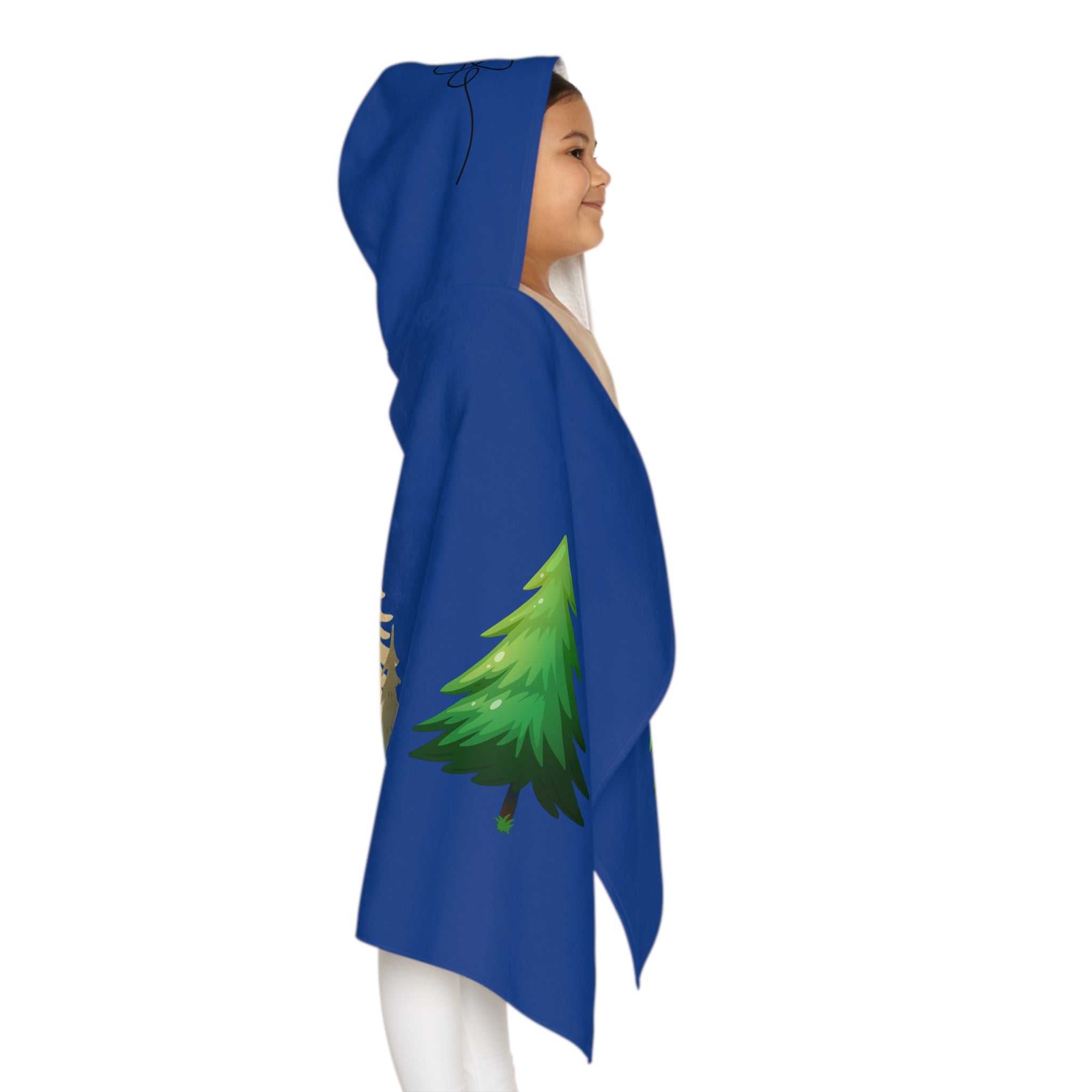 Kids Hooded Towel — Cozy Woodland Puppy in Beanie Design